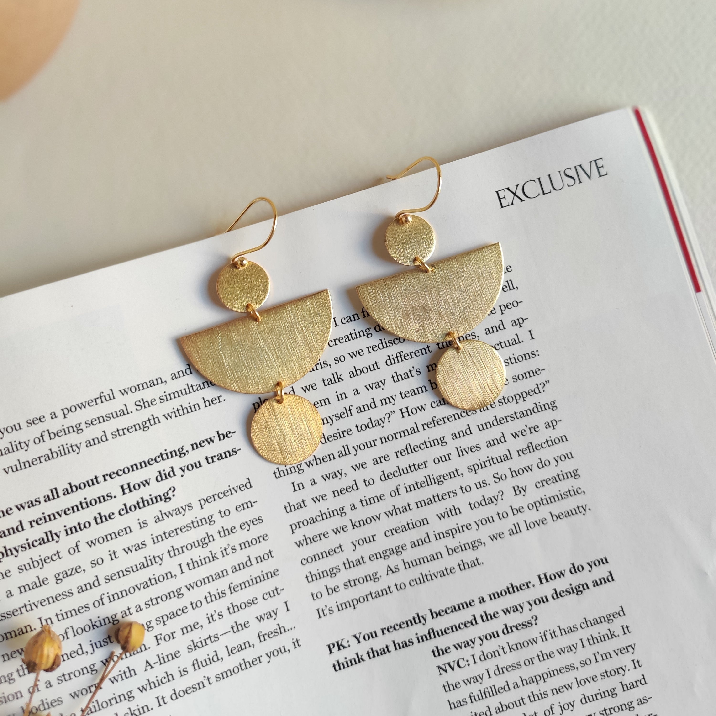 The Lazy Brunch - Circular Harmony Trio Earrings