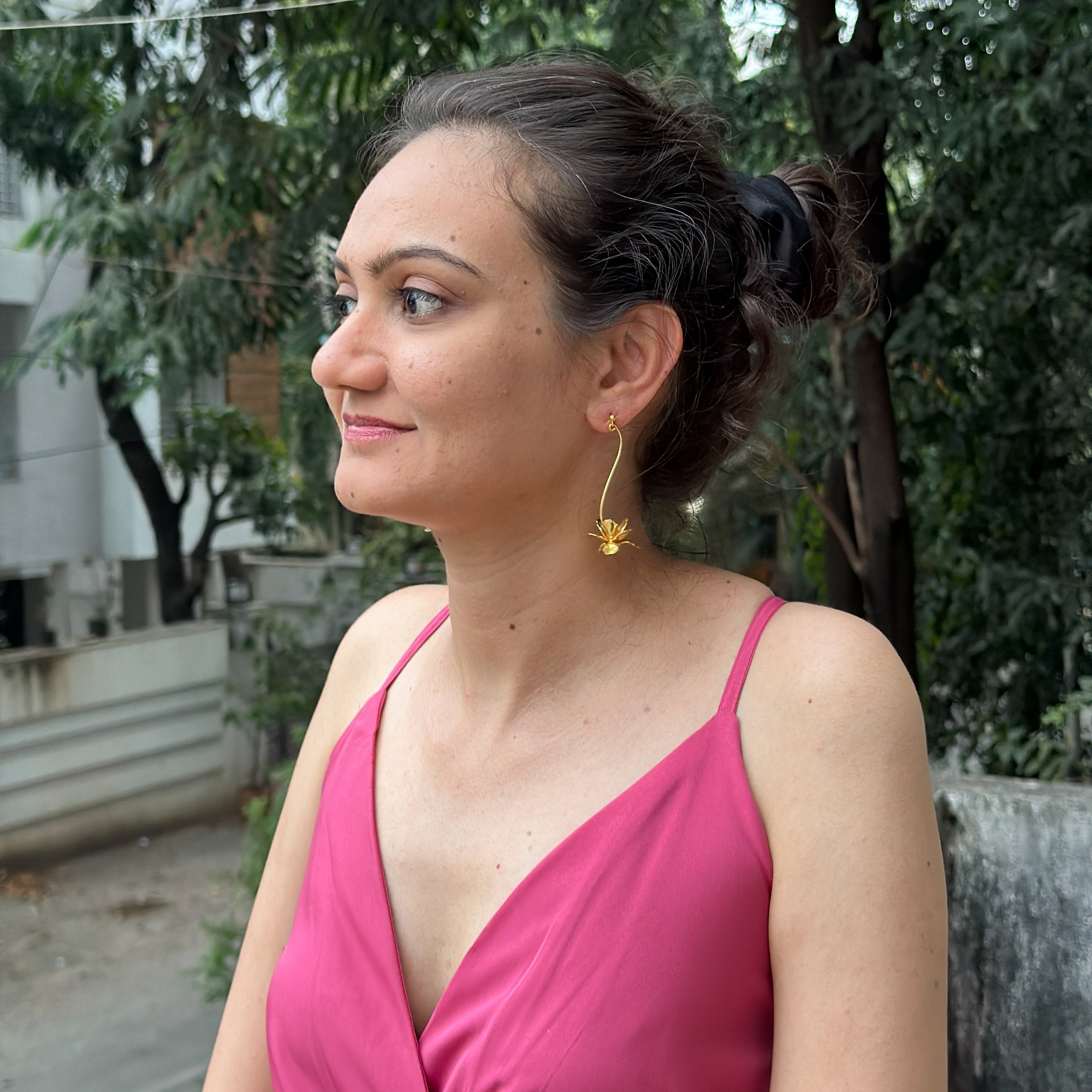 Nature's Whisper - Mogra Blossom Earrings