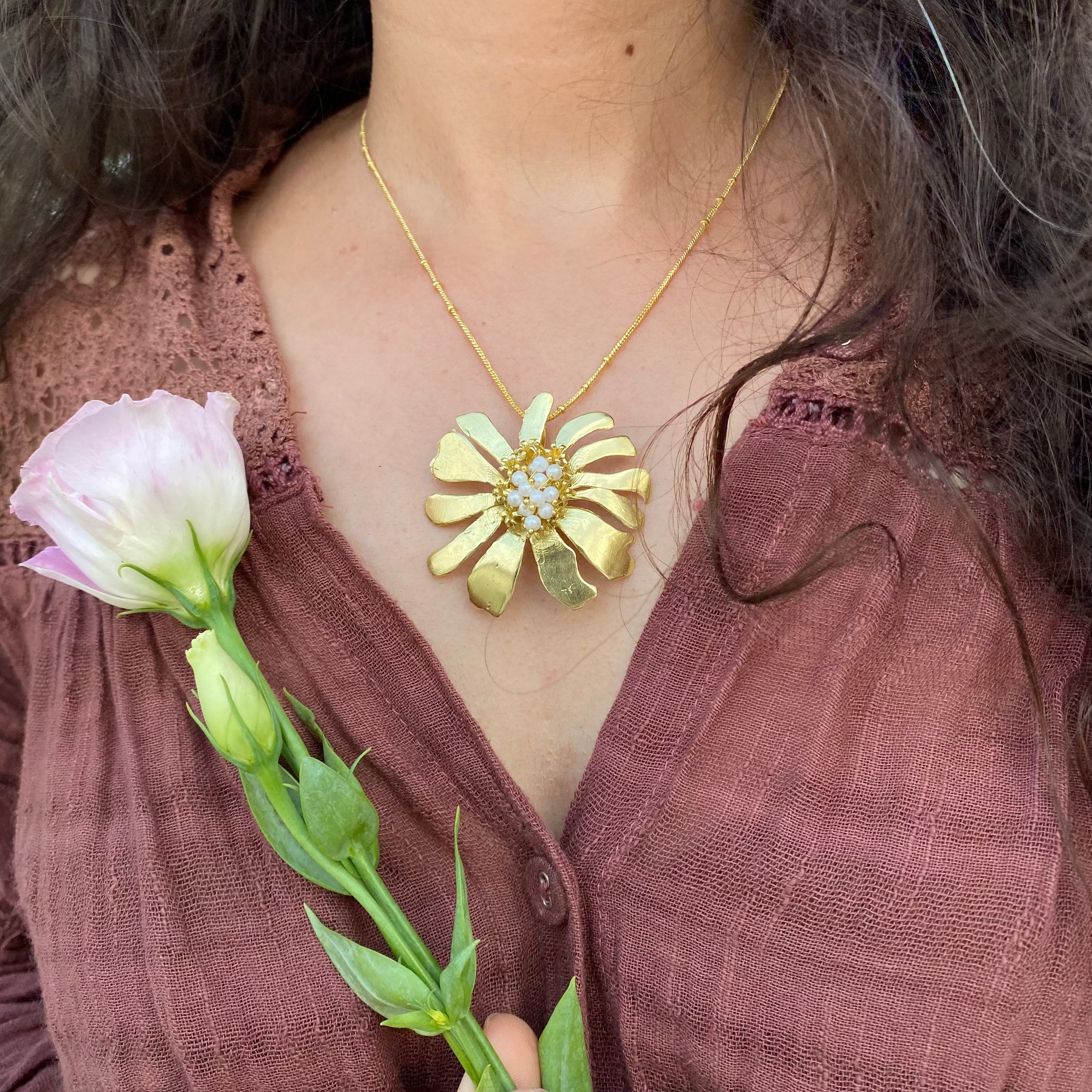 Sunehri Phool Necklace