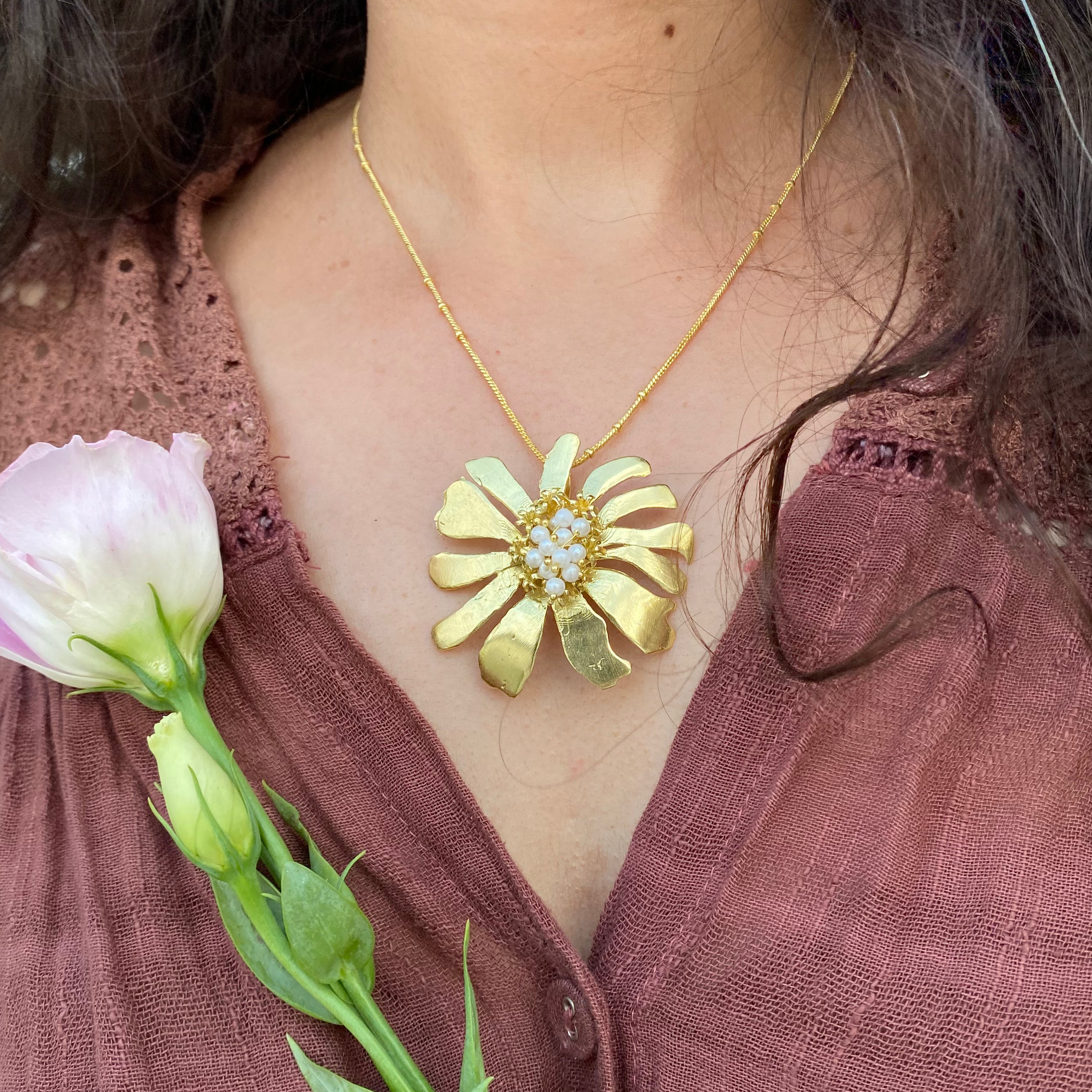 Sunehri Phool Necklace