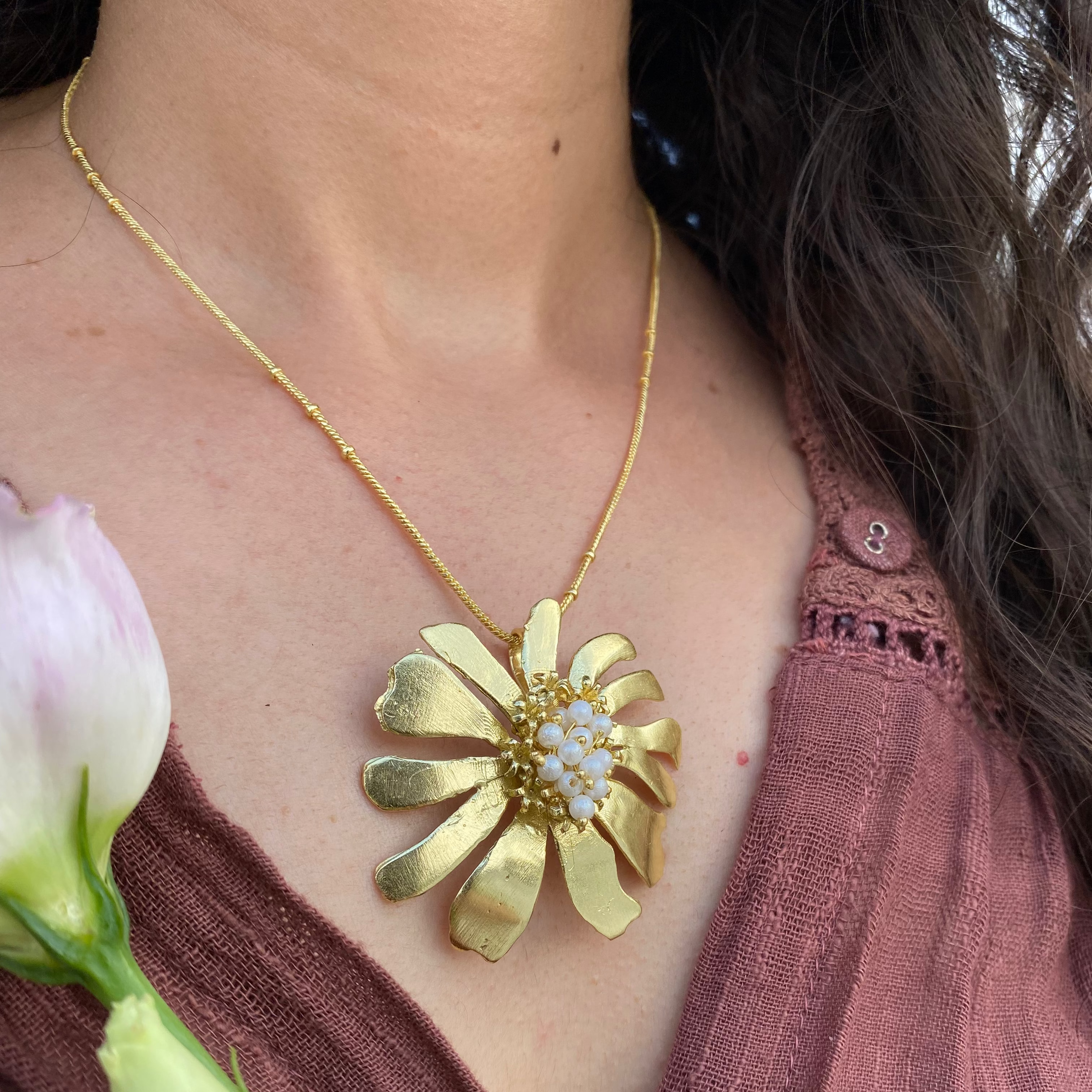 Sunehri Phool Necklace