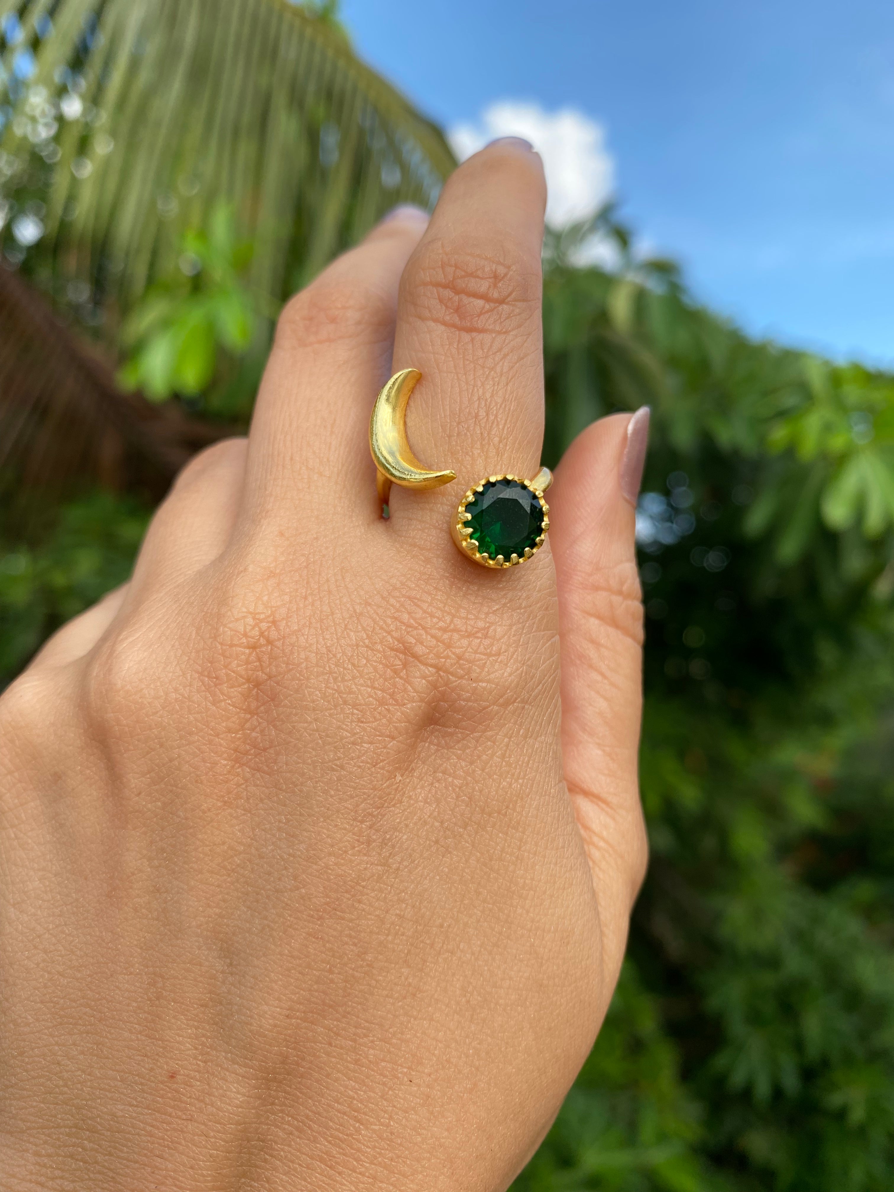 Soluna Adjustable Ring - Green