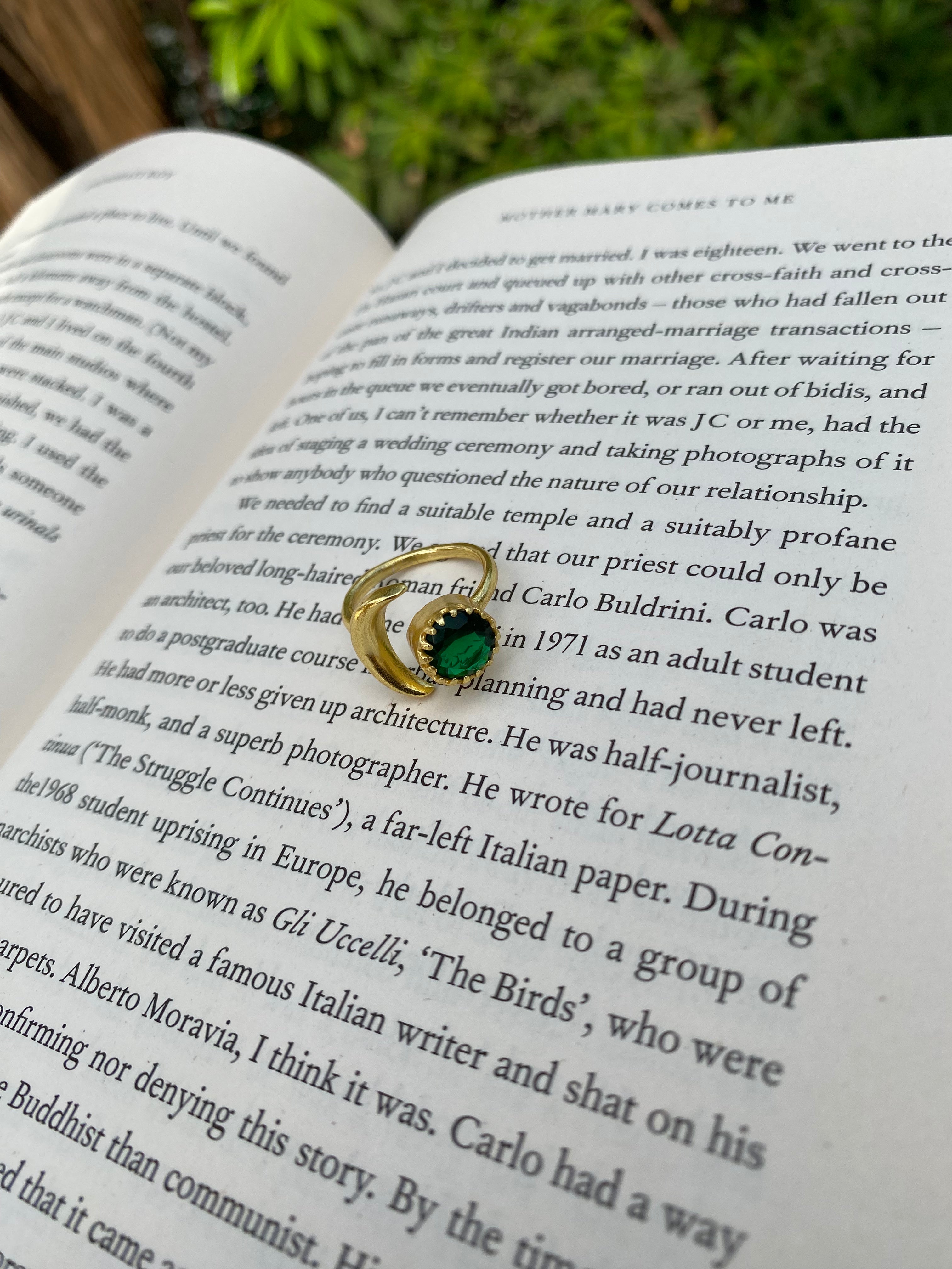 Soluna Adjustable Ring - Green