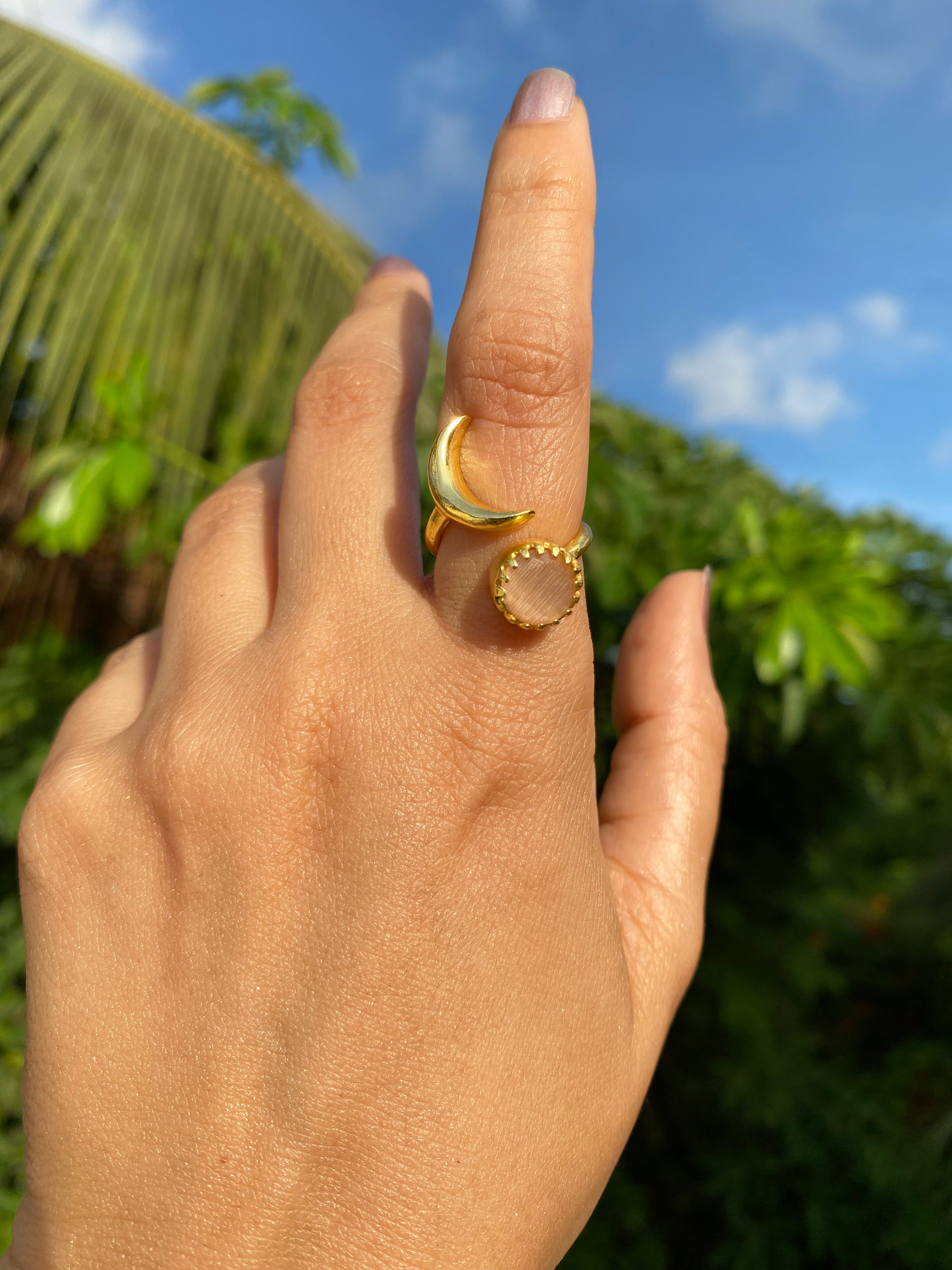 Soluna Adjustable Ring - Beige