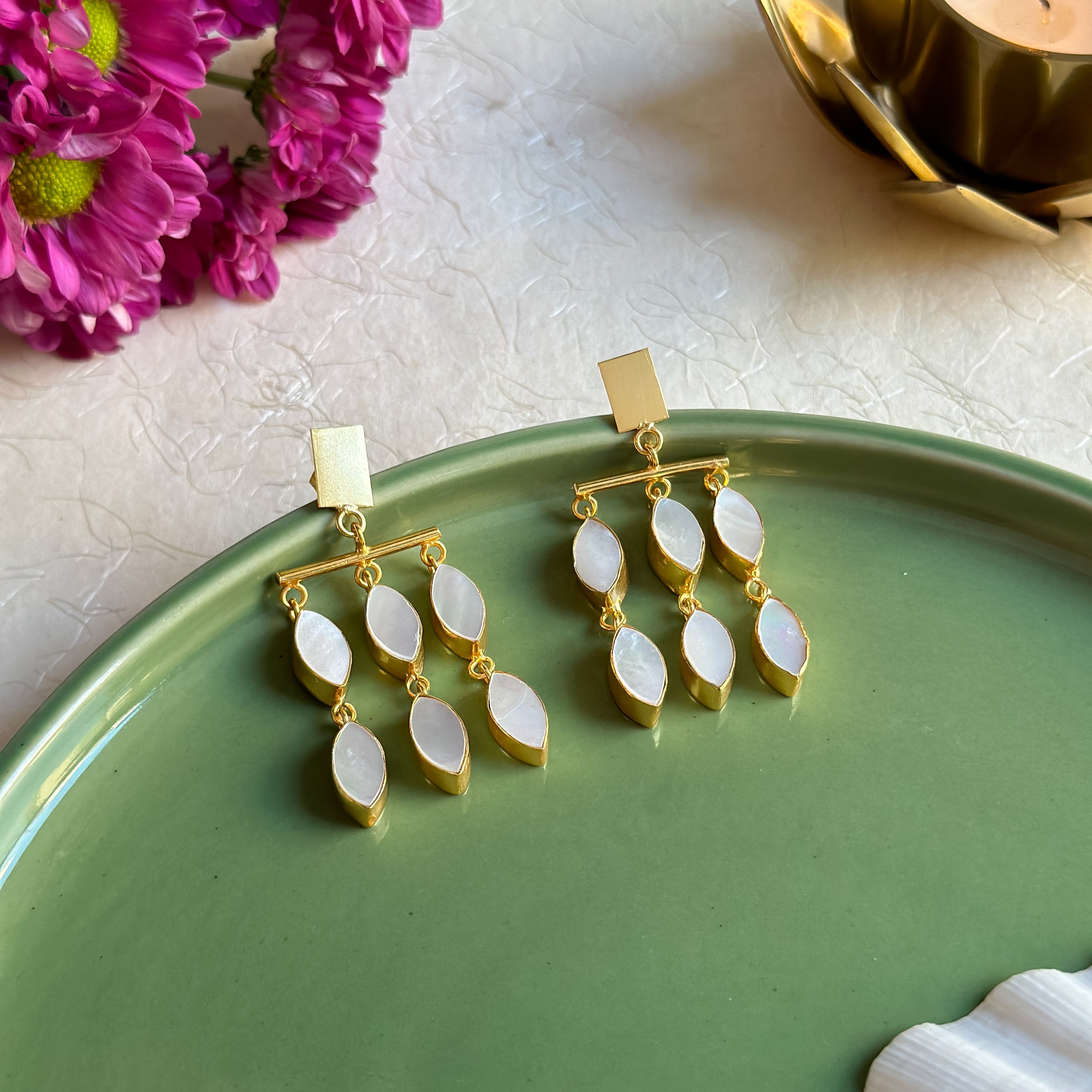 Mother Of Pearl Danglers