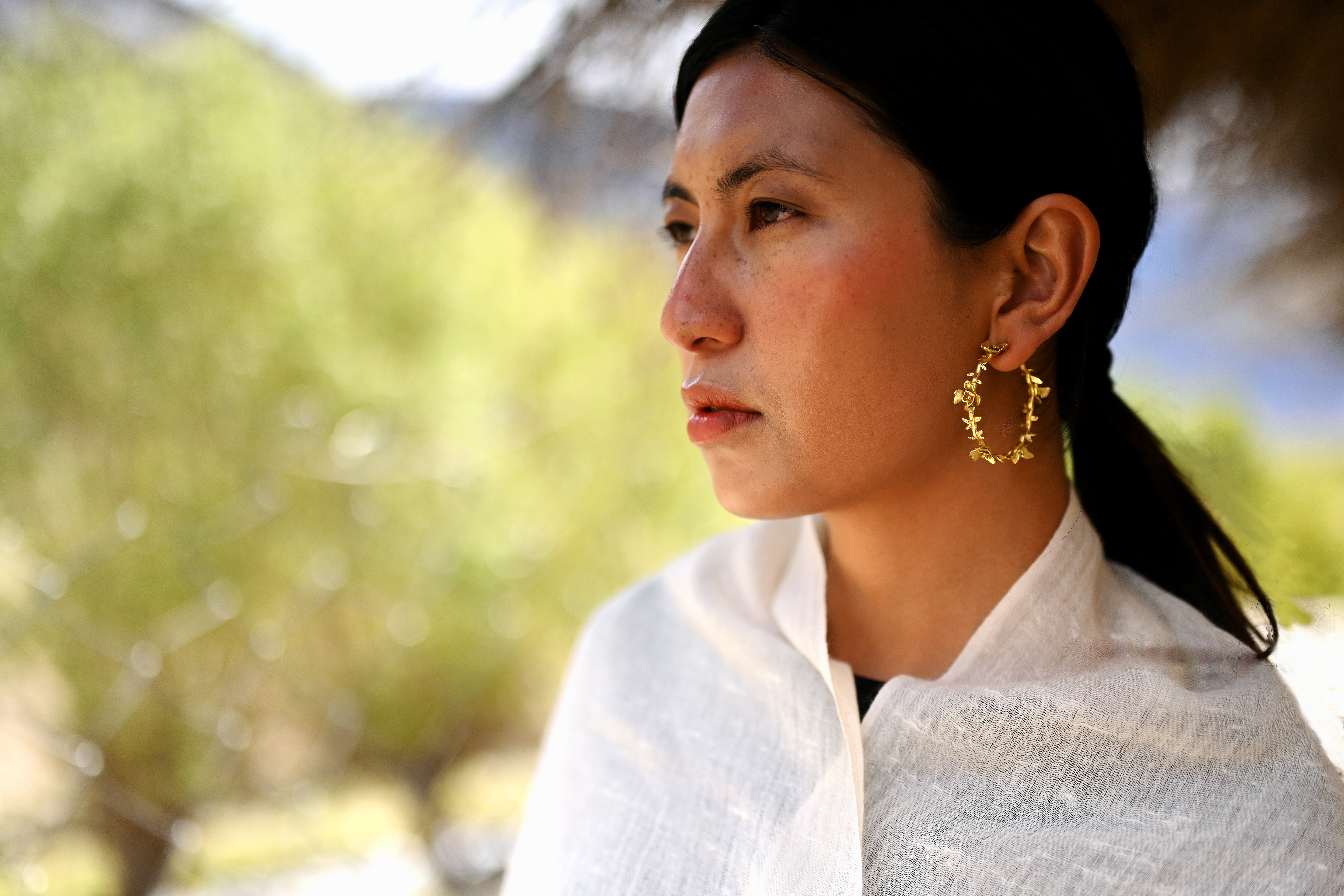 Wild Rose Hoops