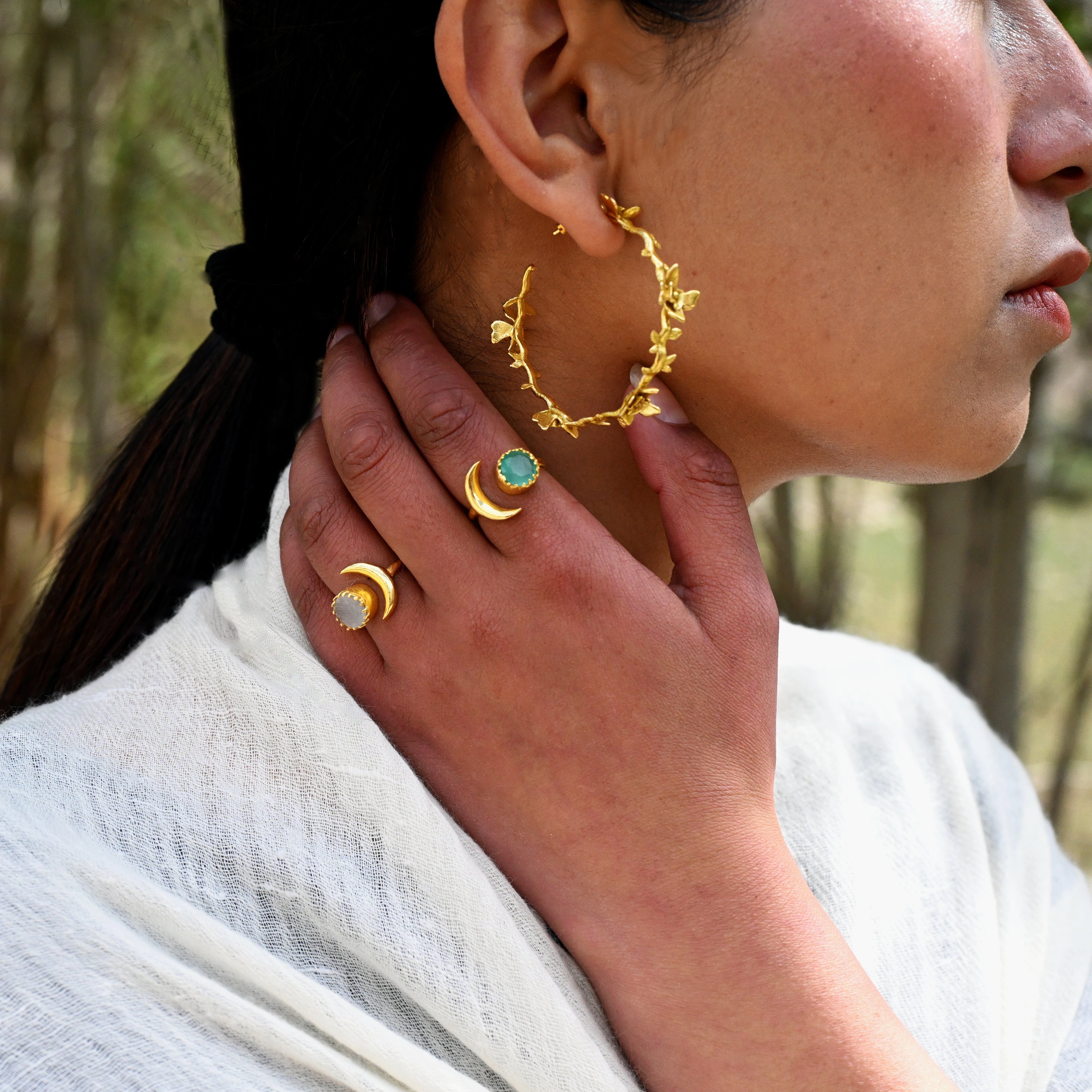 Wild Rose Hoops