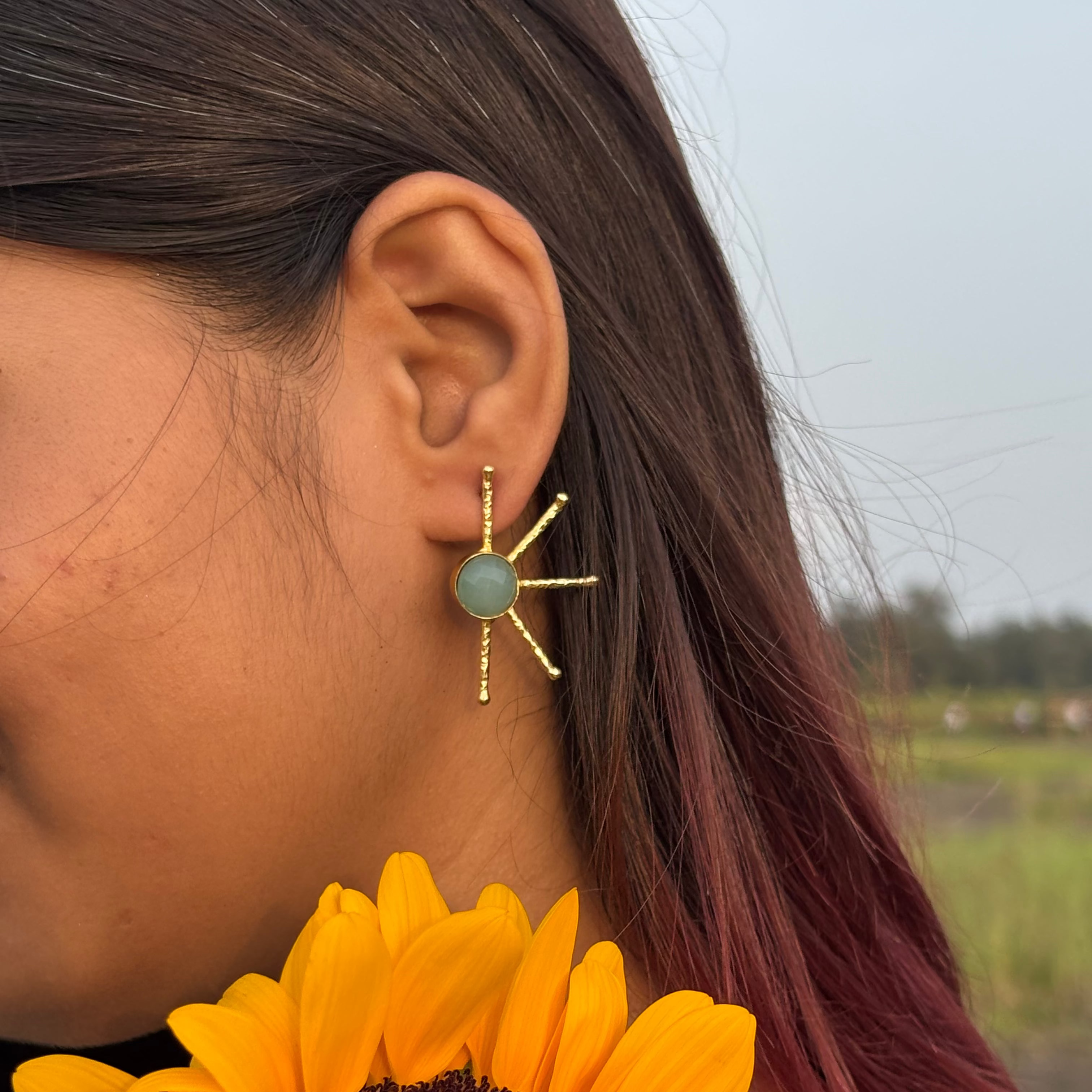 Sunbeam Earrings- Turquoise