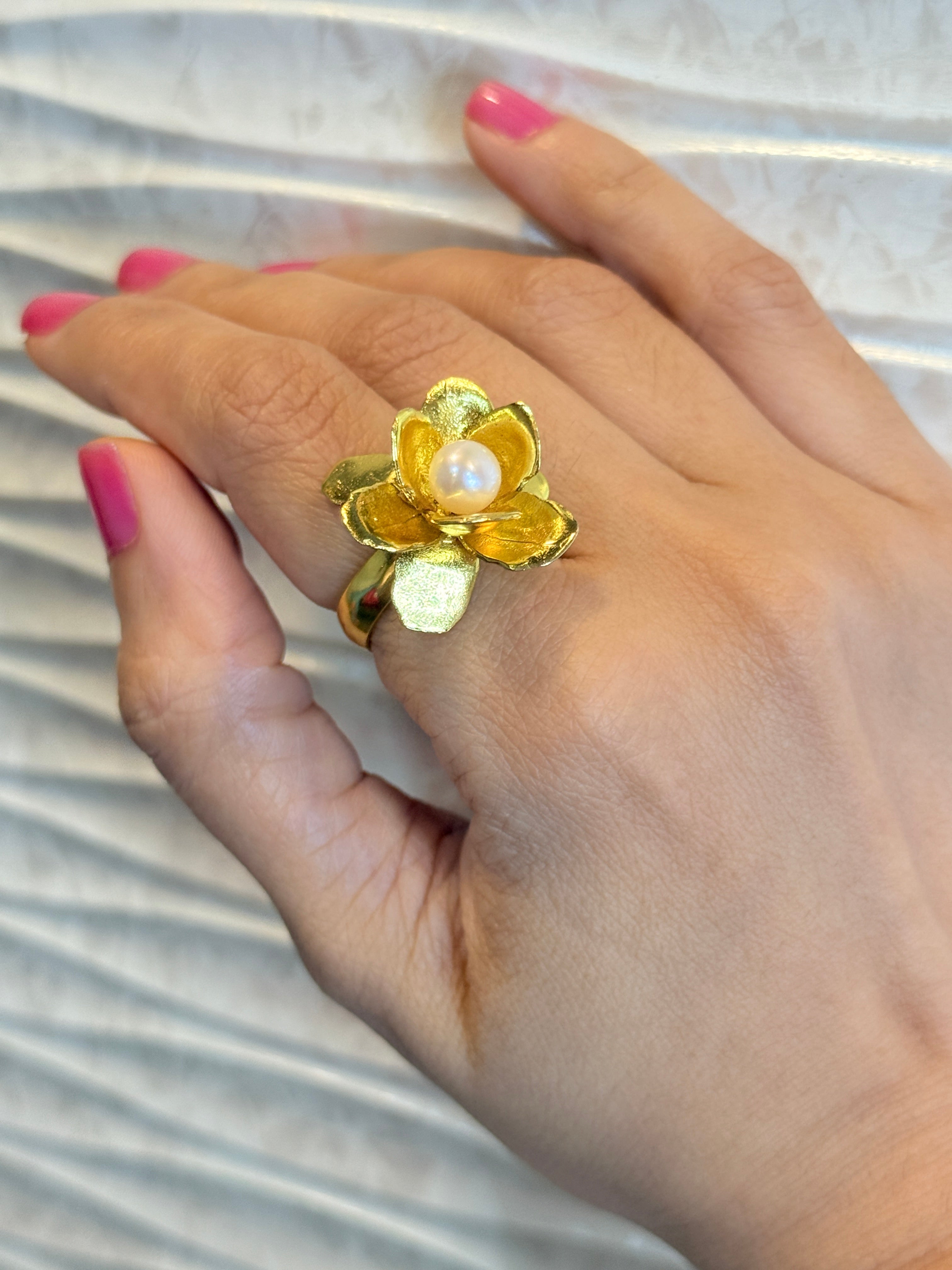 Mogra Blossom Adjustable Ring