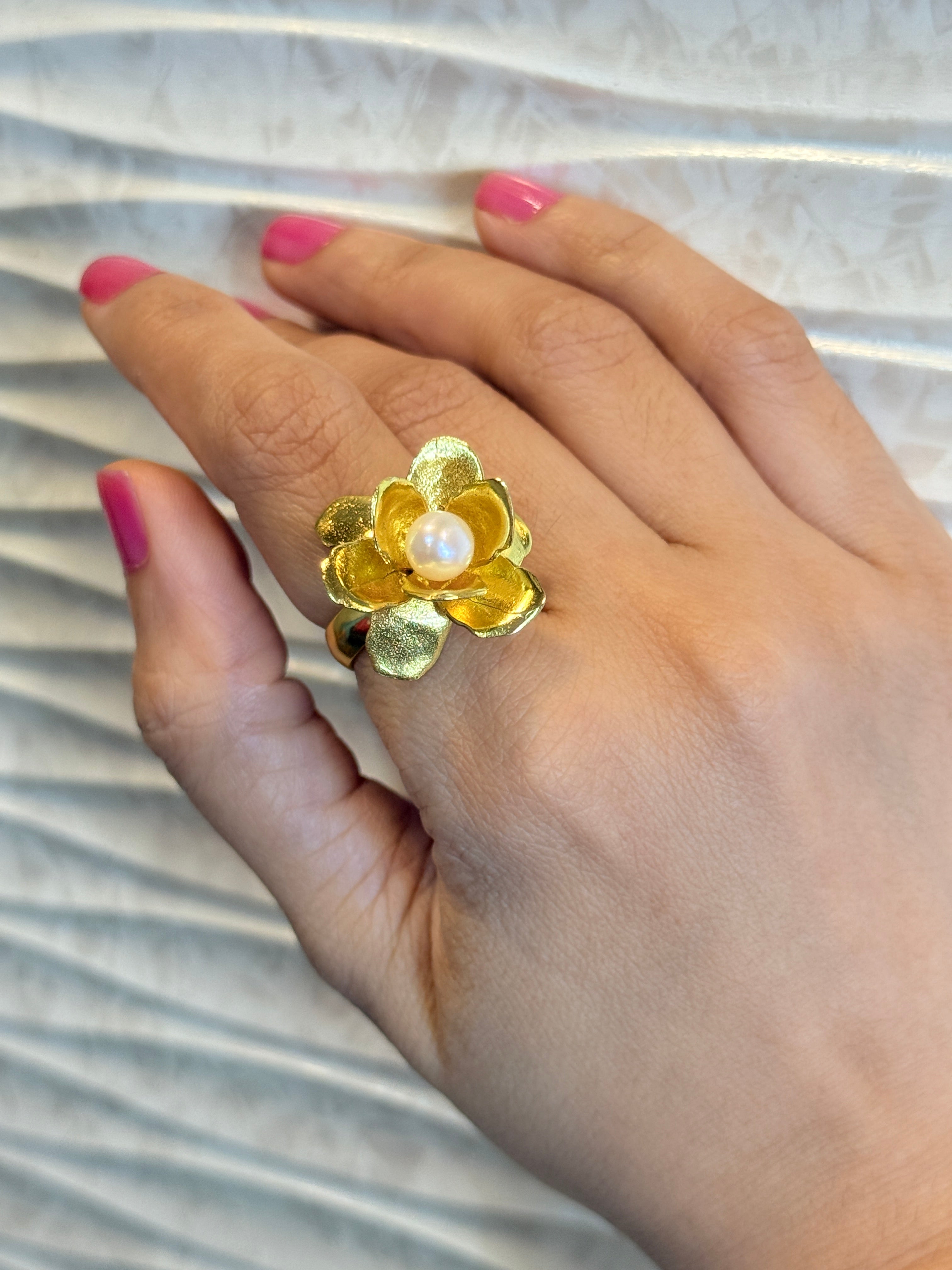 Mogra Blossom Adjustable Ring