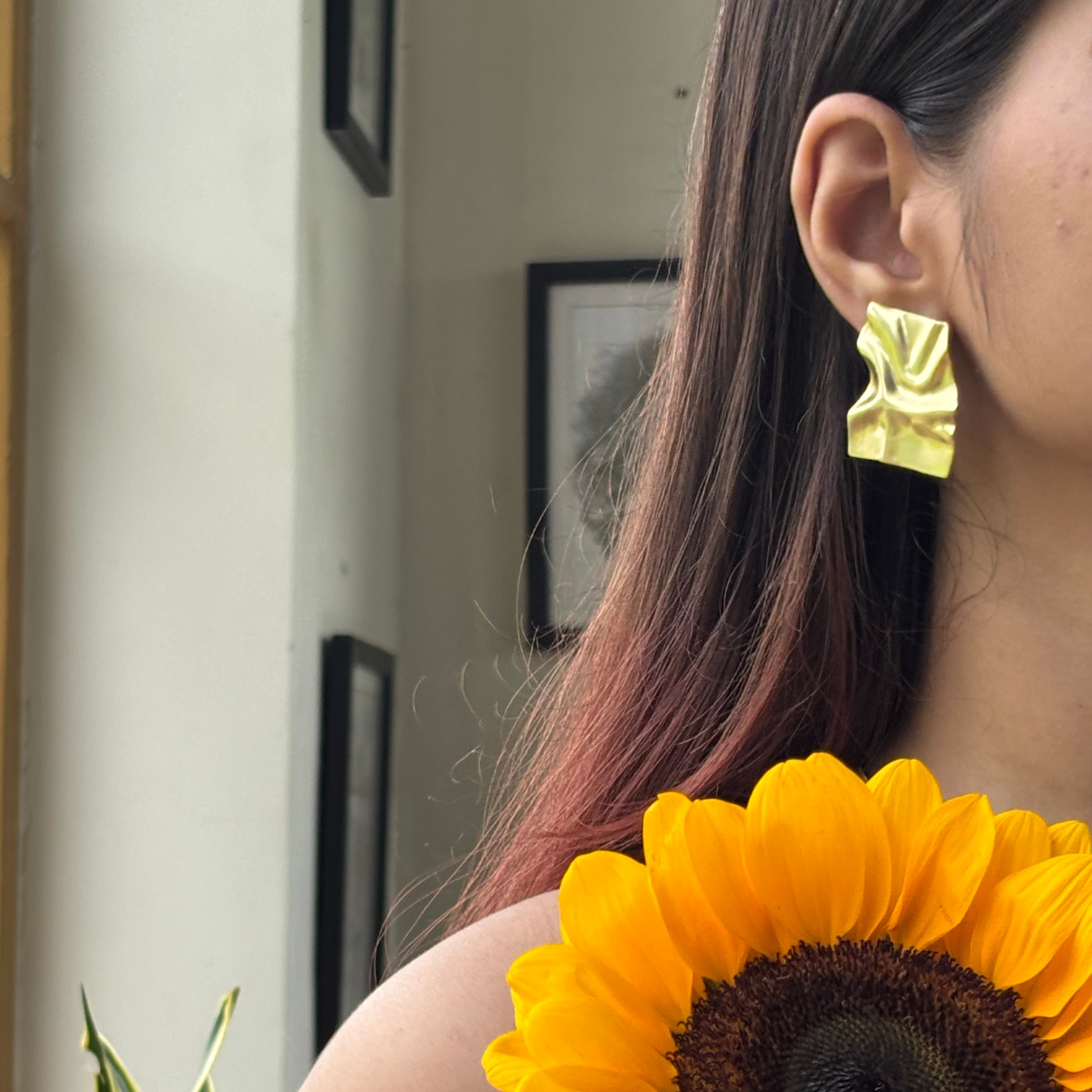 The Abstract Foil Earrings