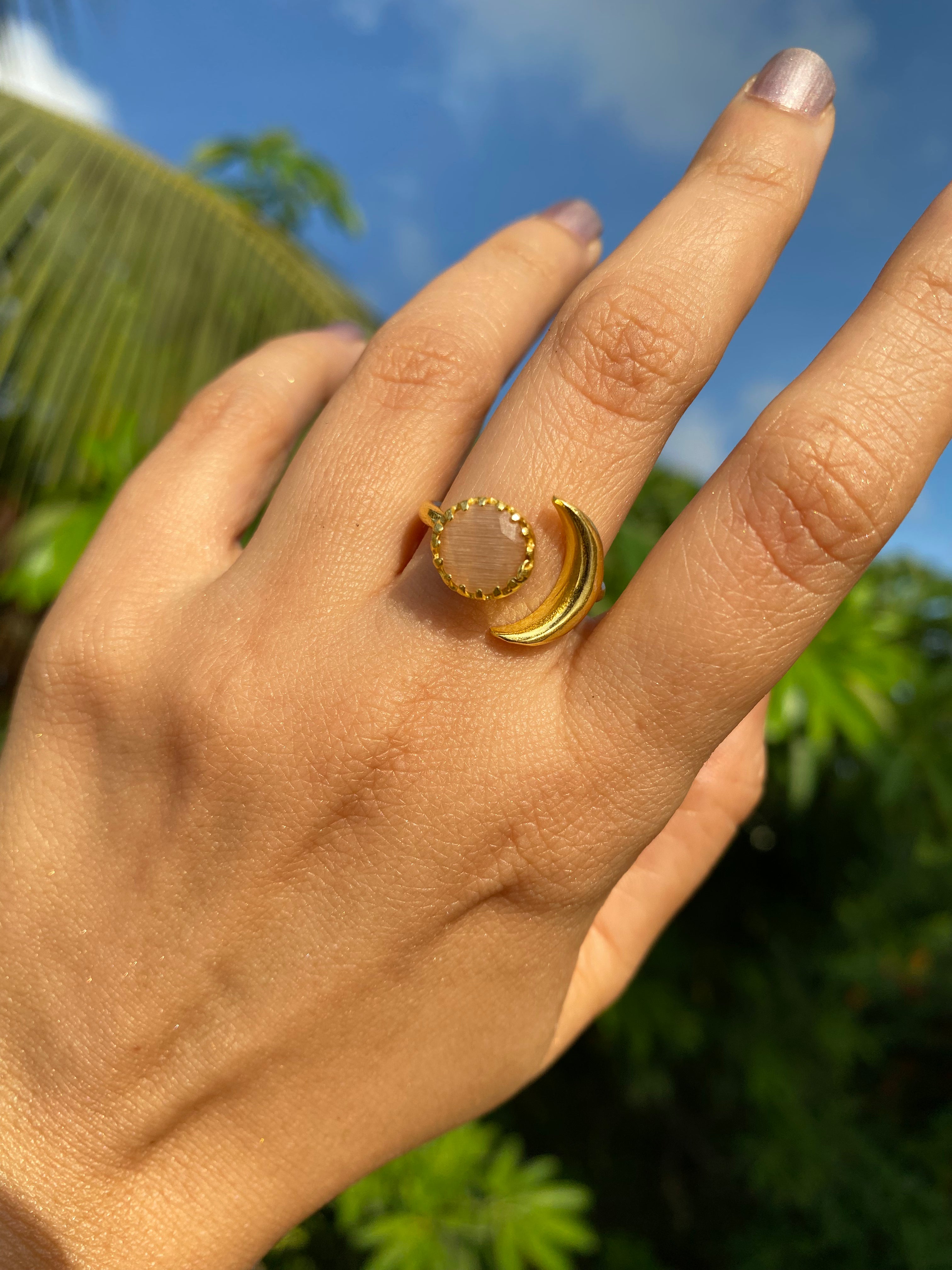 Soluna Adjustable Ring - Beige