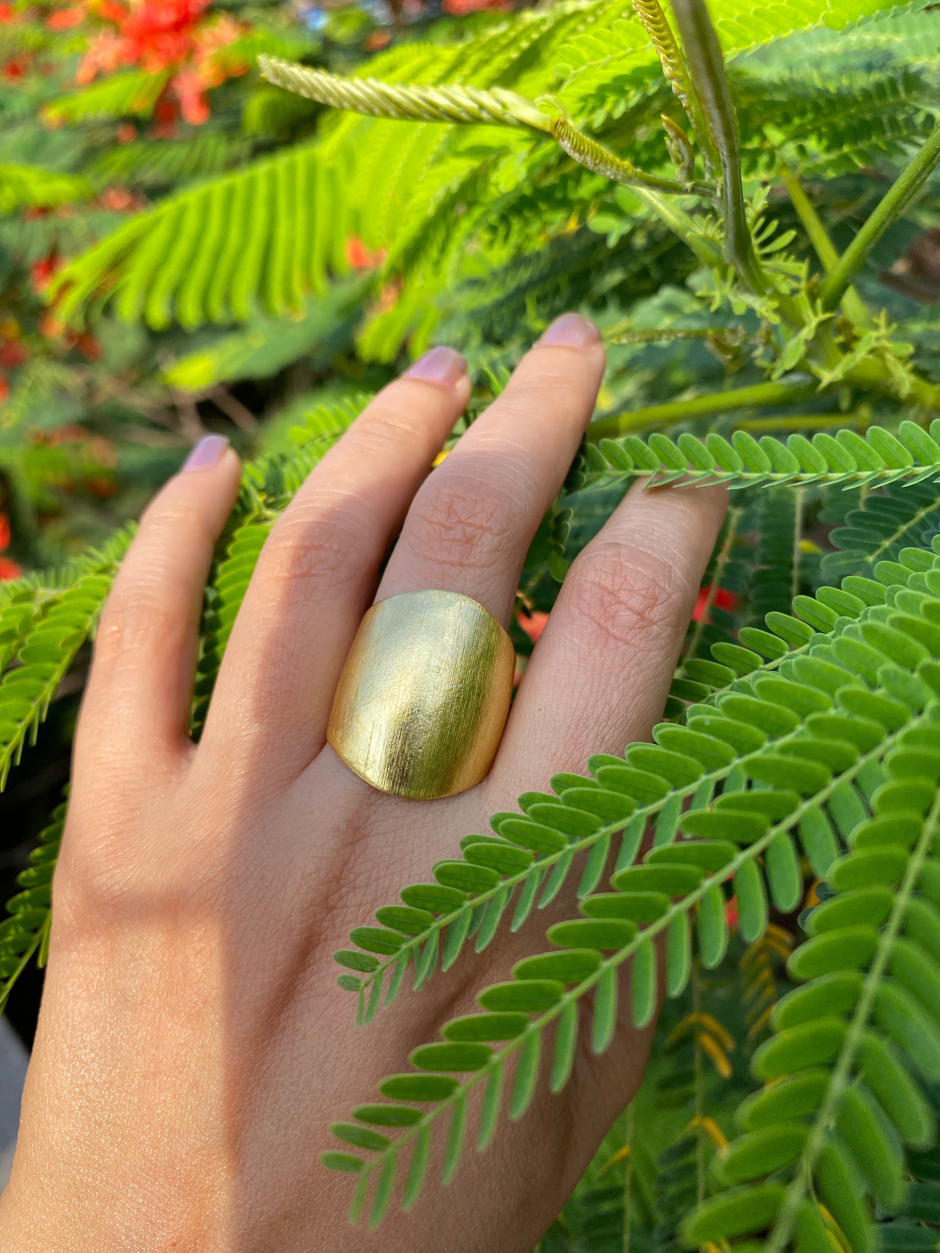 Golden Aura Adjustable Ring