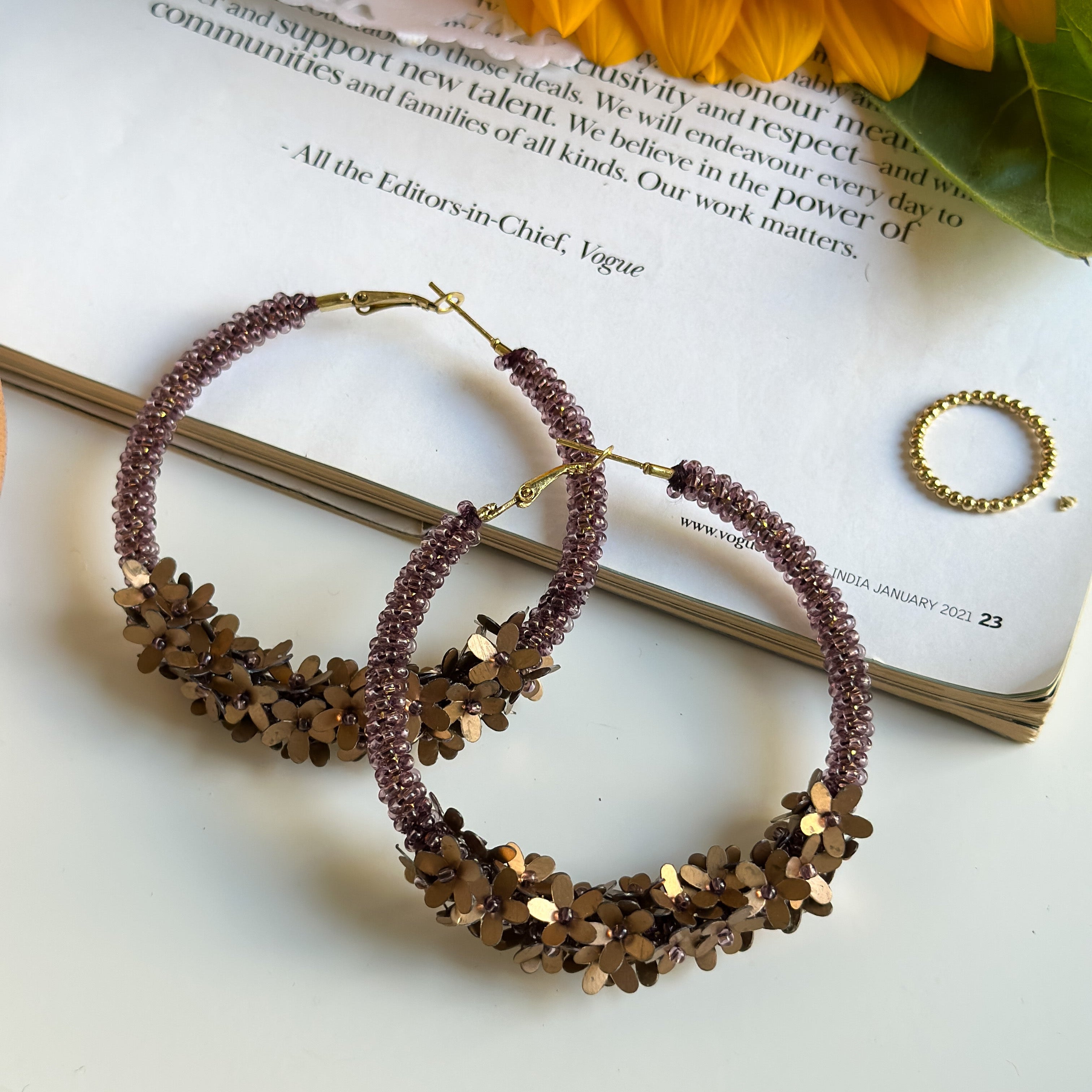Wine Floral Hoops