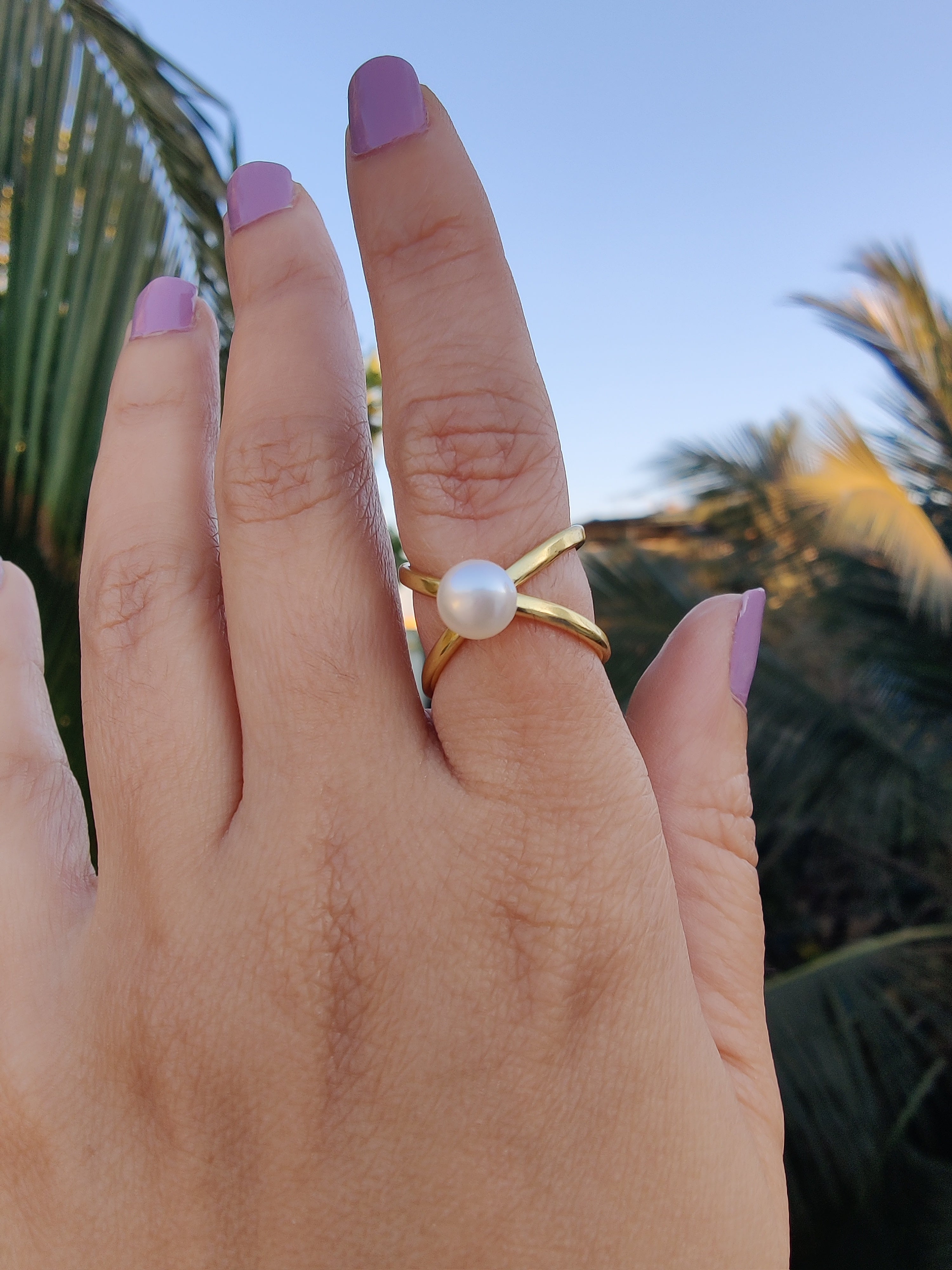Pearl X Ring