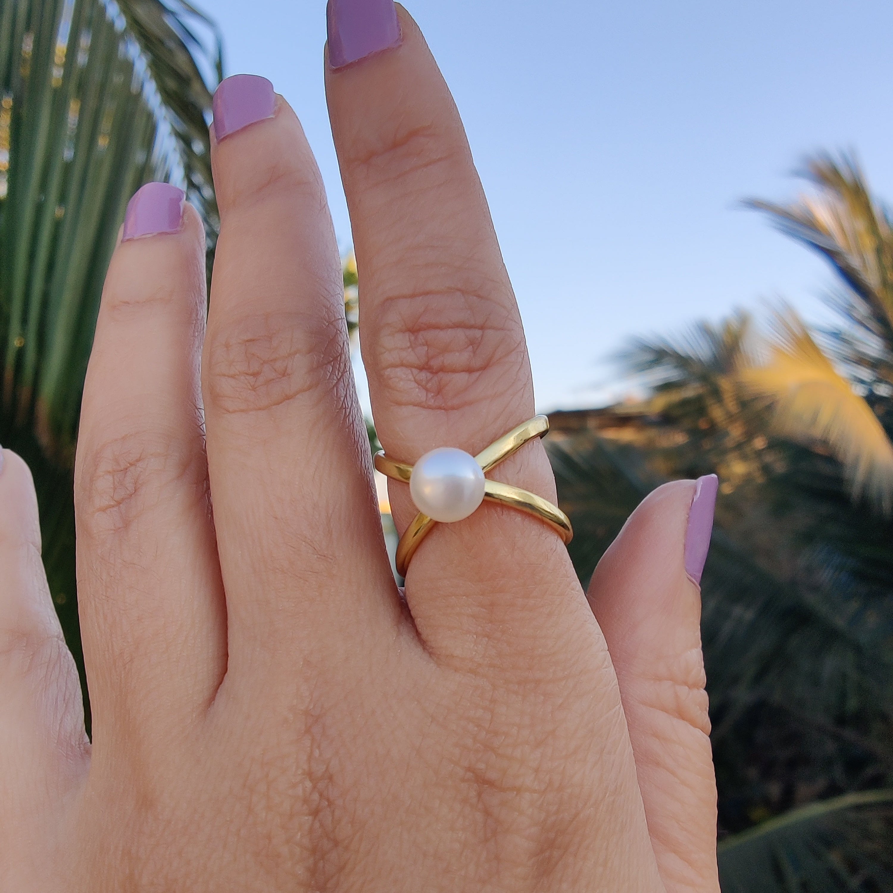 Pearl X Ring