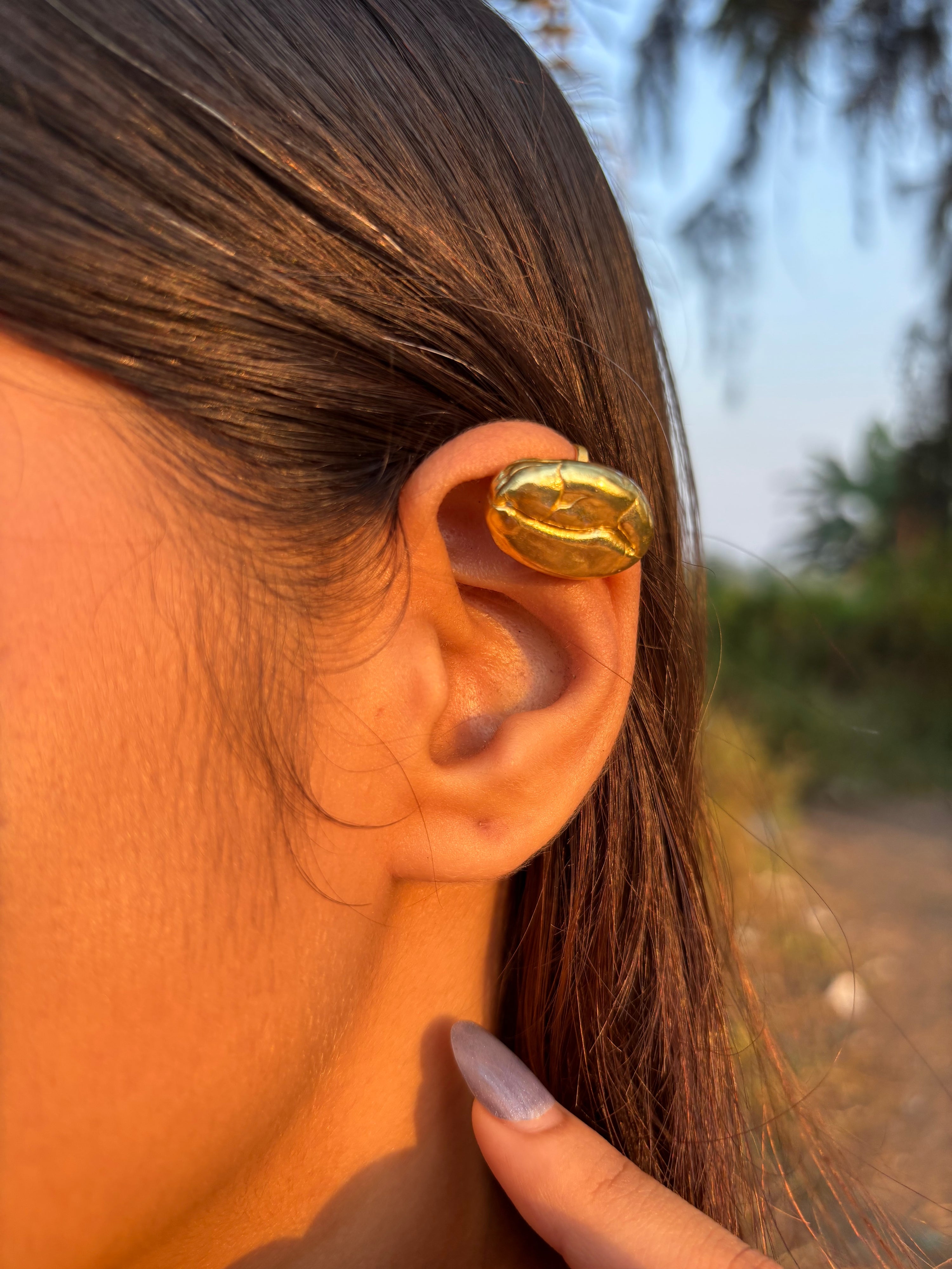 Coffee Bean Earcuffs
