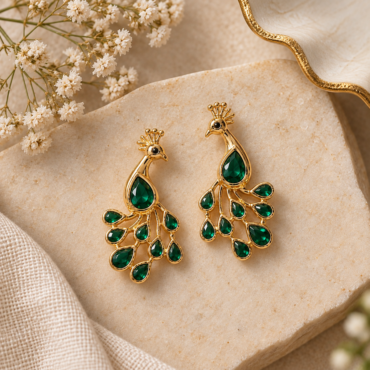 Morni Earrings - Green
