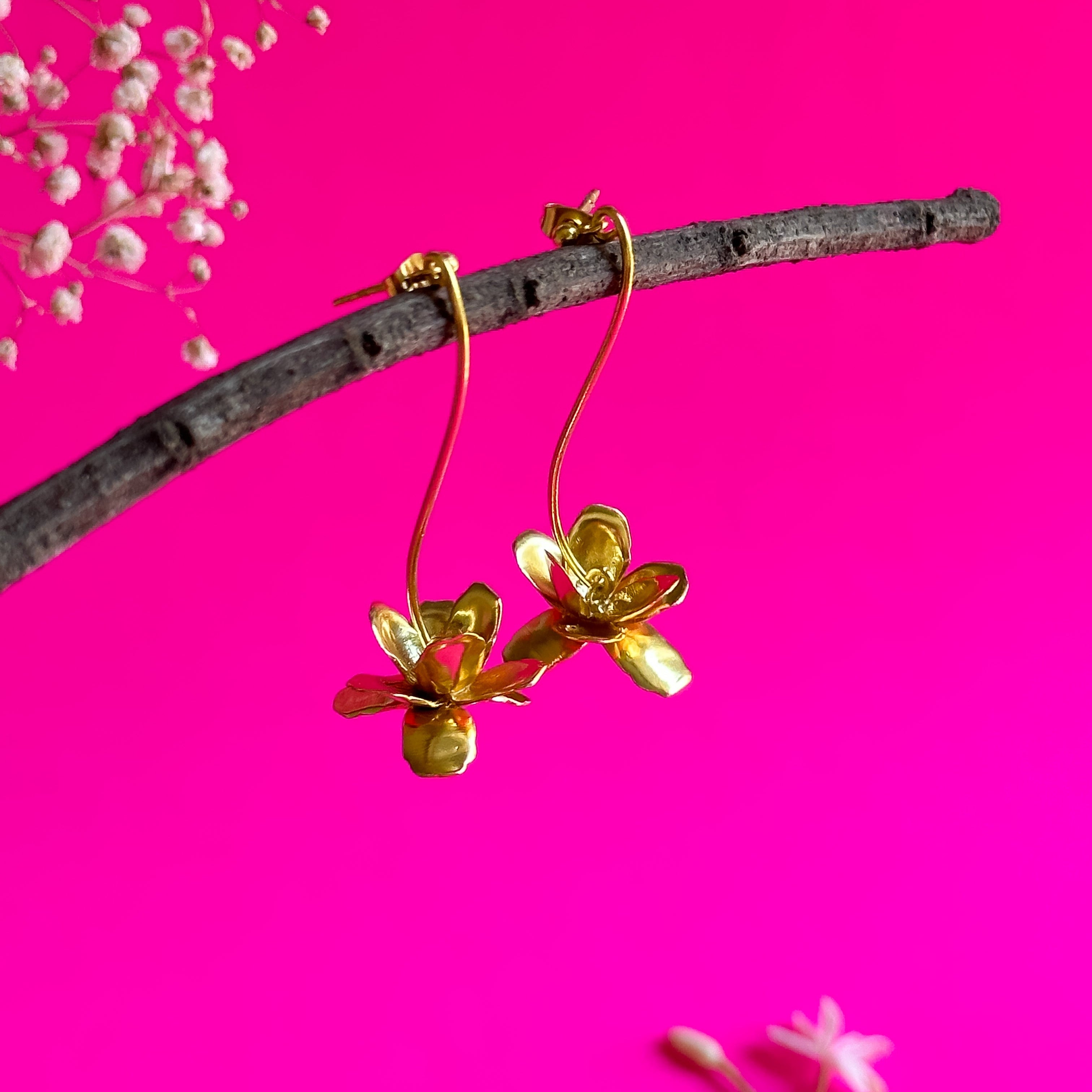 Nature's Whisper - Mogra Blossom Earrings