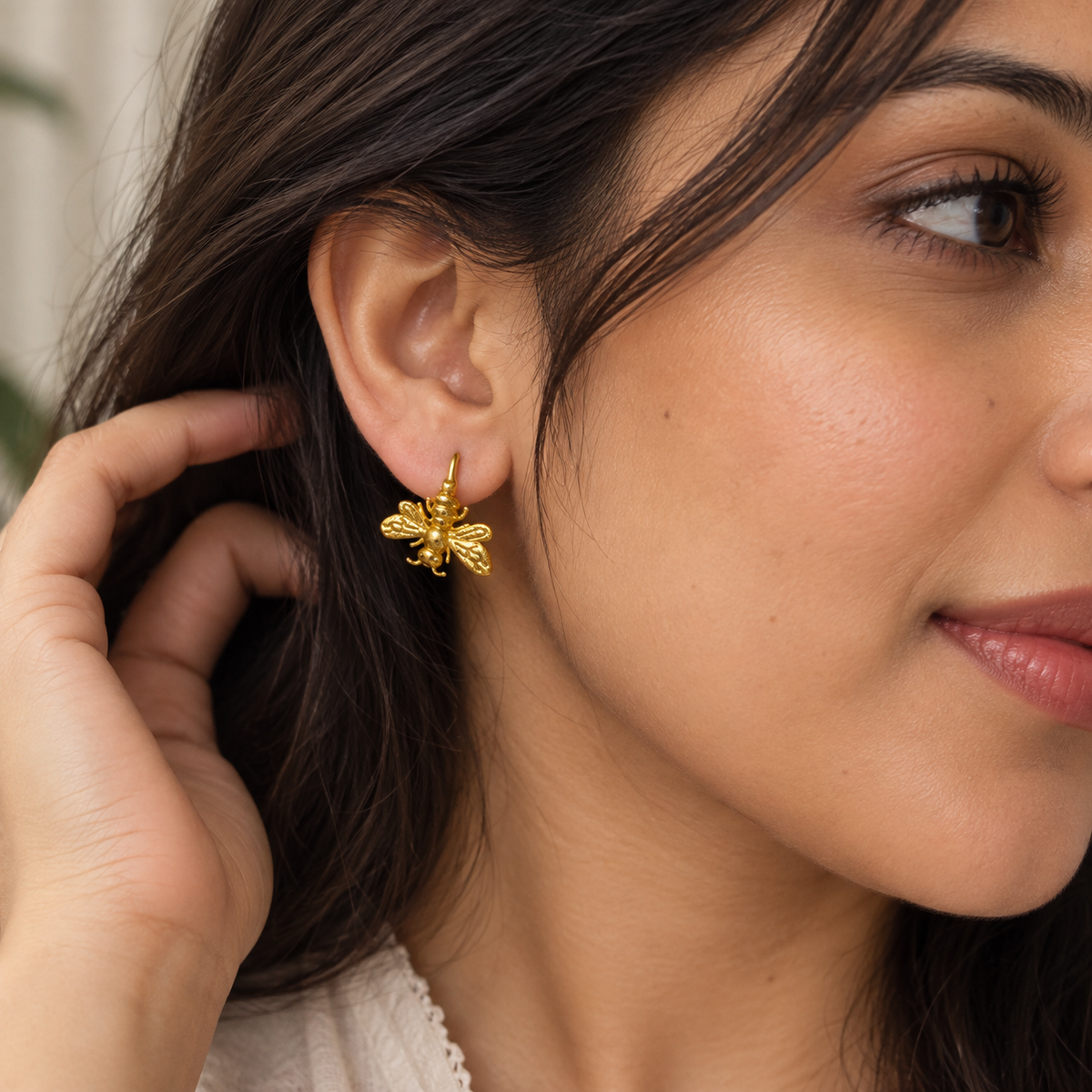The Honeybee Hook Earrings