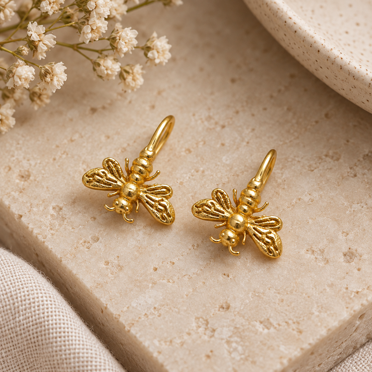 The Honeybee Hook Earrings