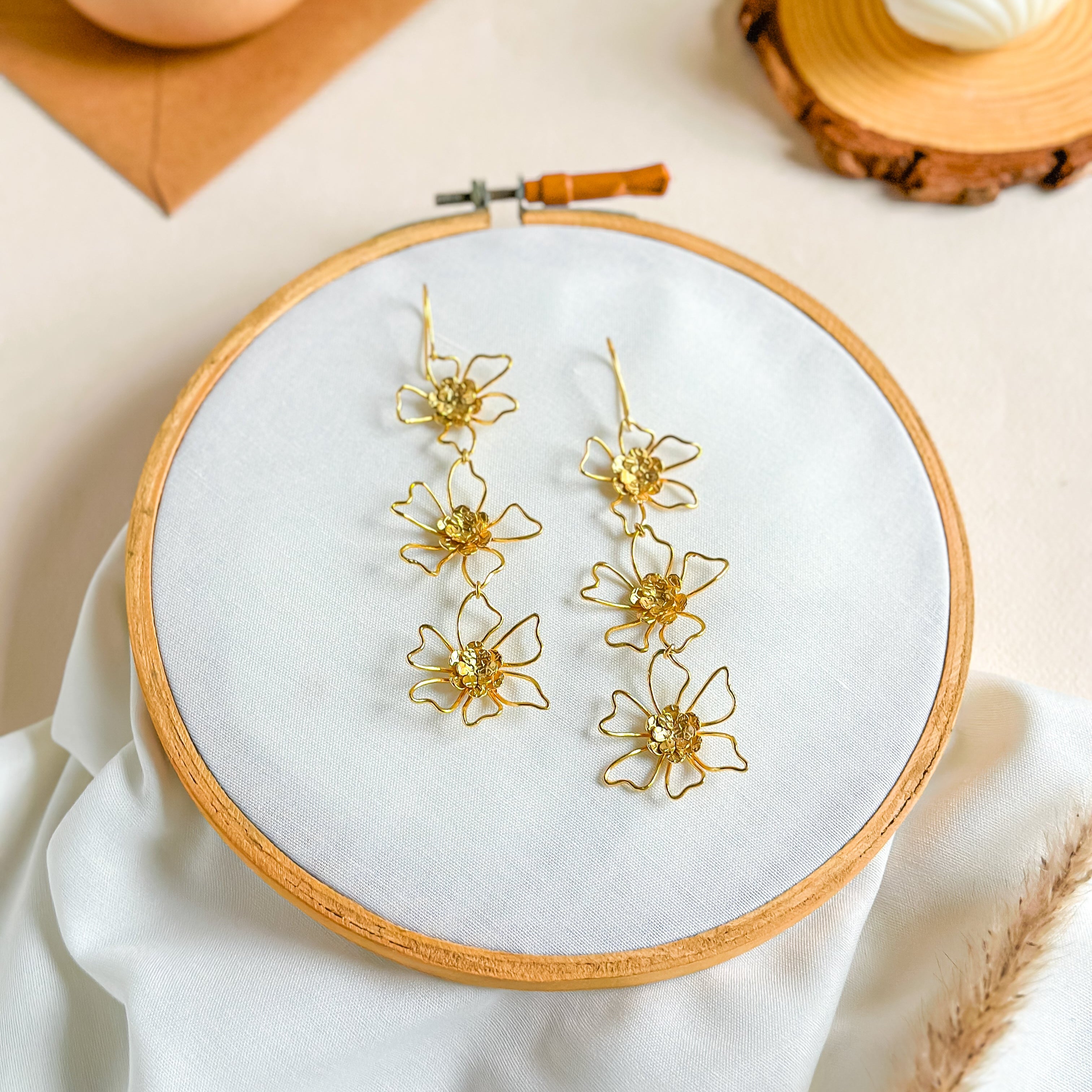 Nature's Whisper - Frangipani Danglers