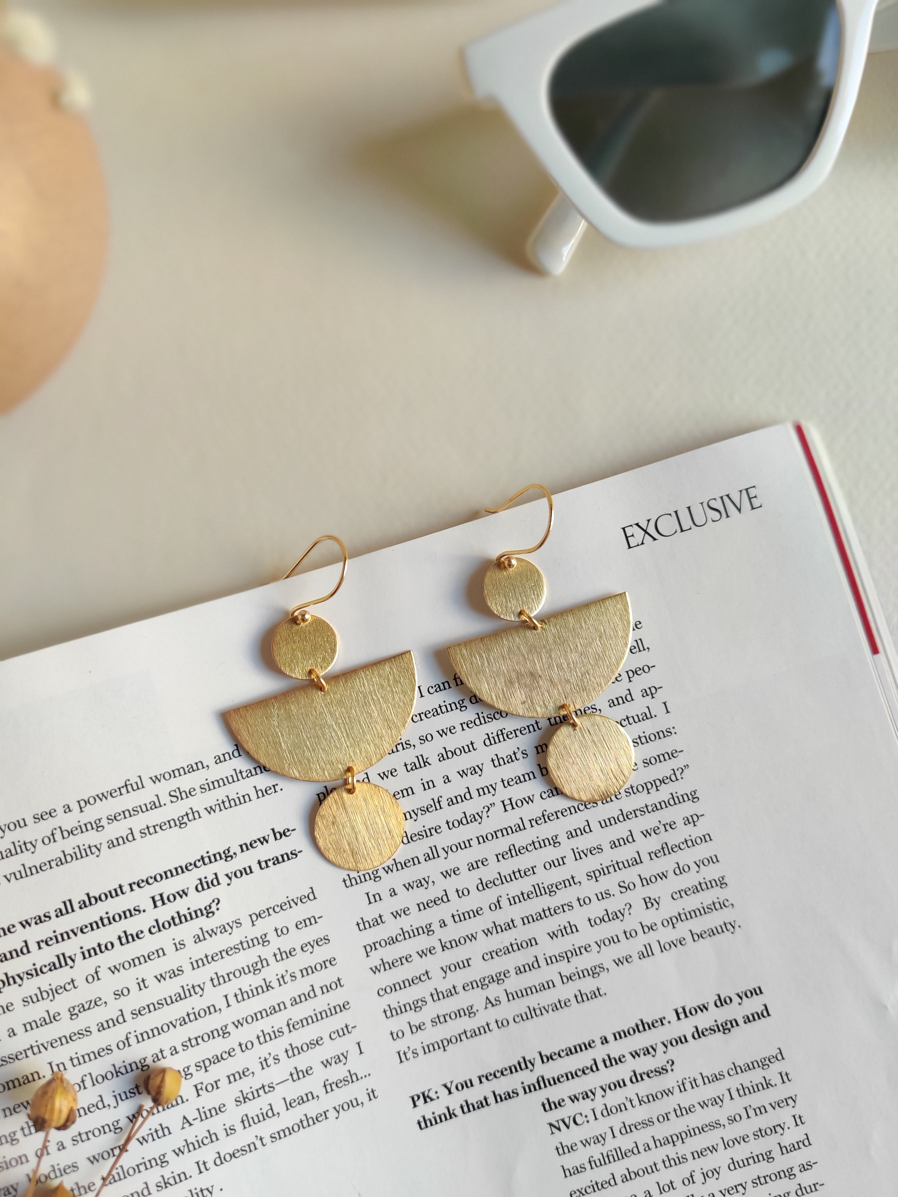 The Lazy Brunch - Circular Harmony Trio Earrings