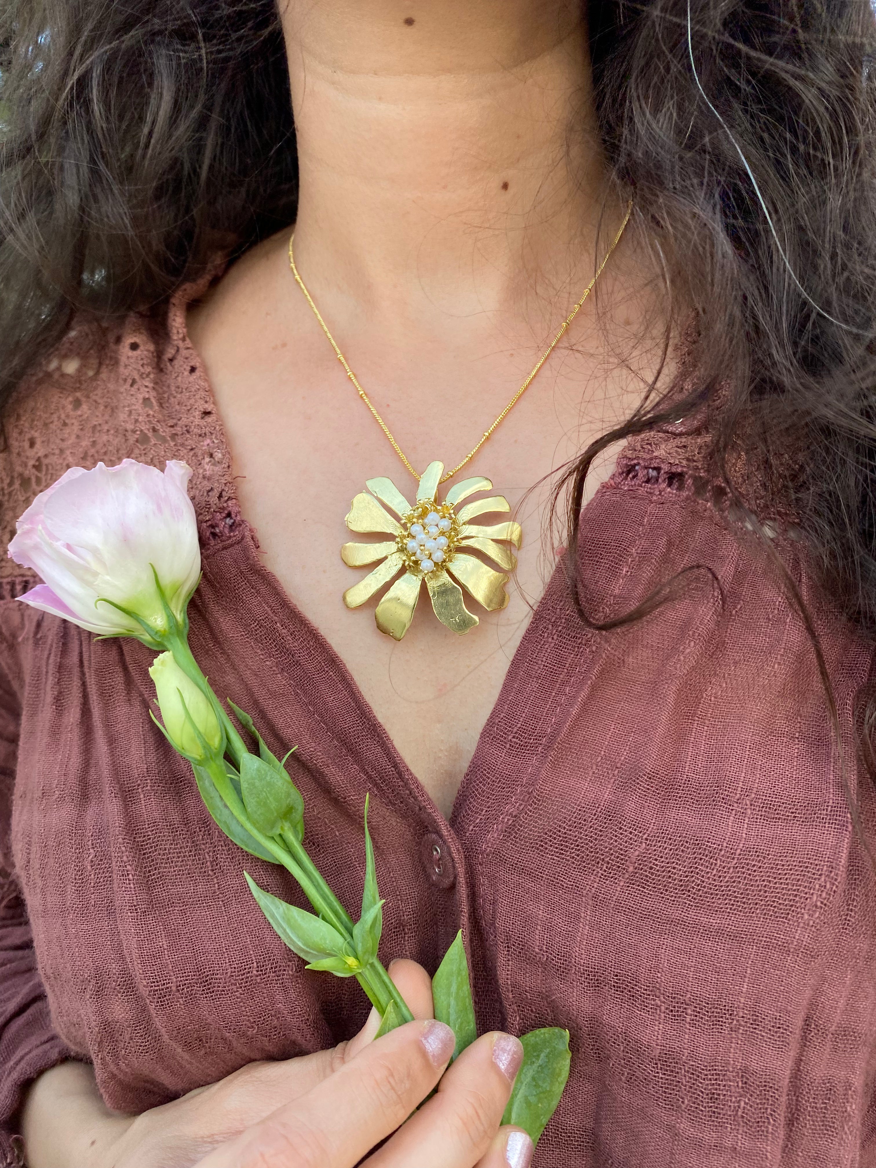 Sunehri Phool Necklace