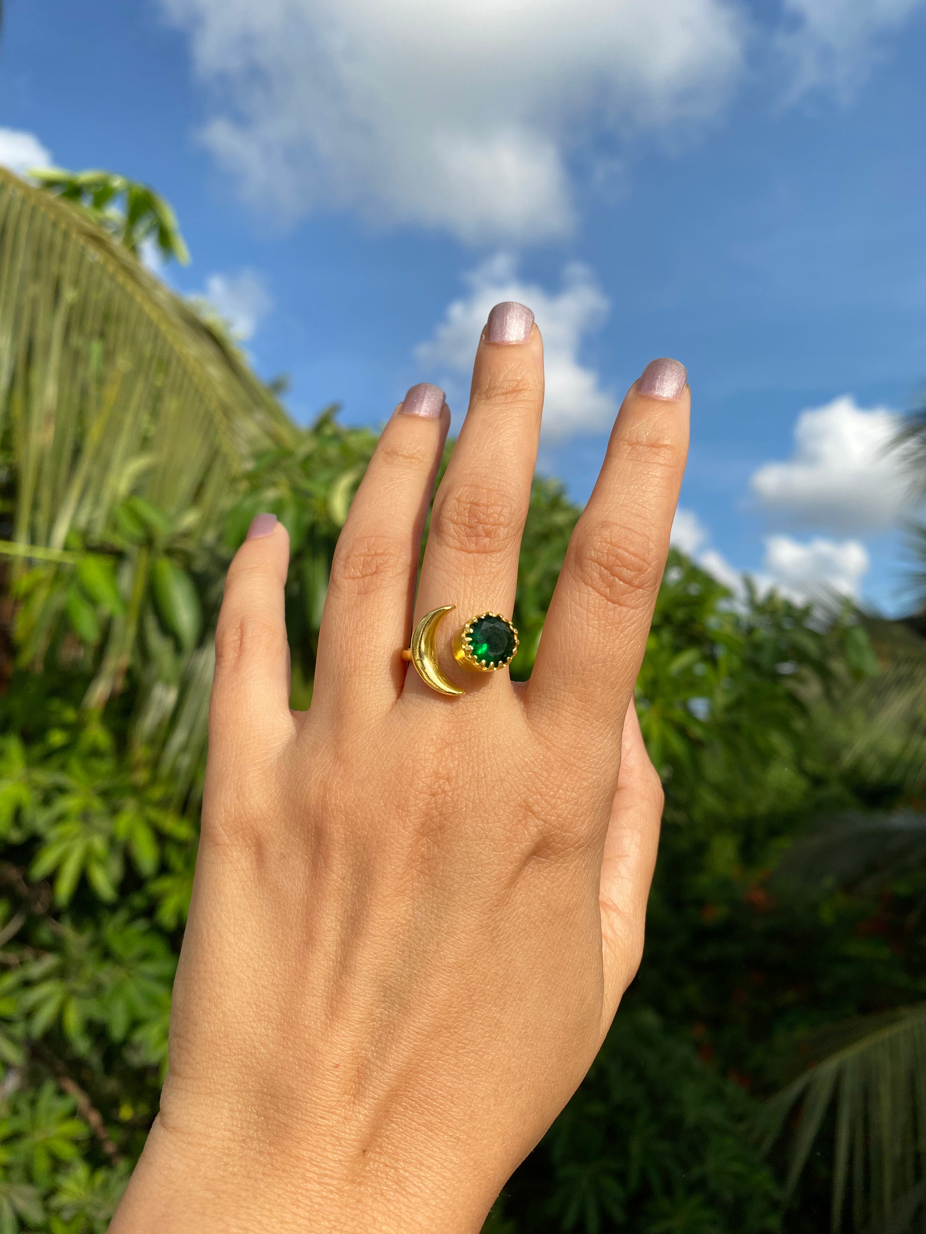 Soluna Adjustable Ring - Green