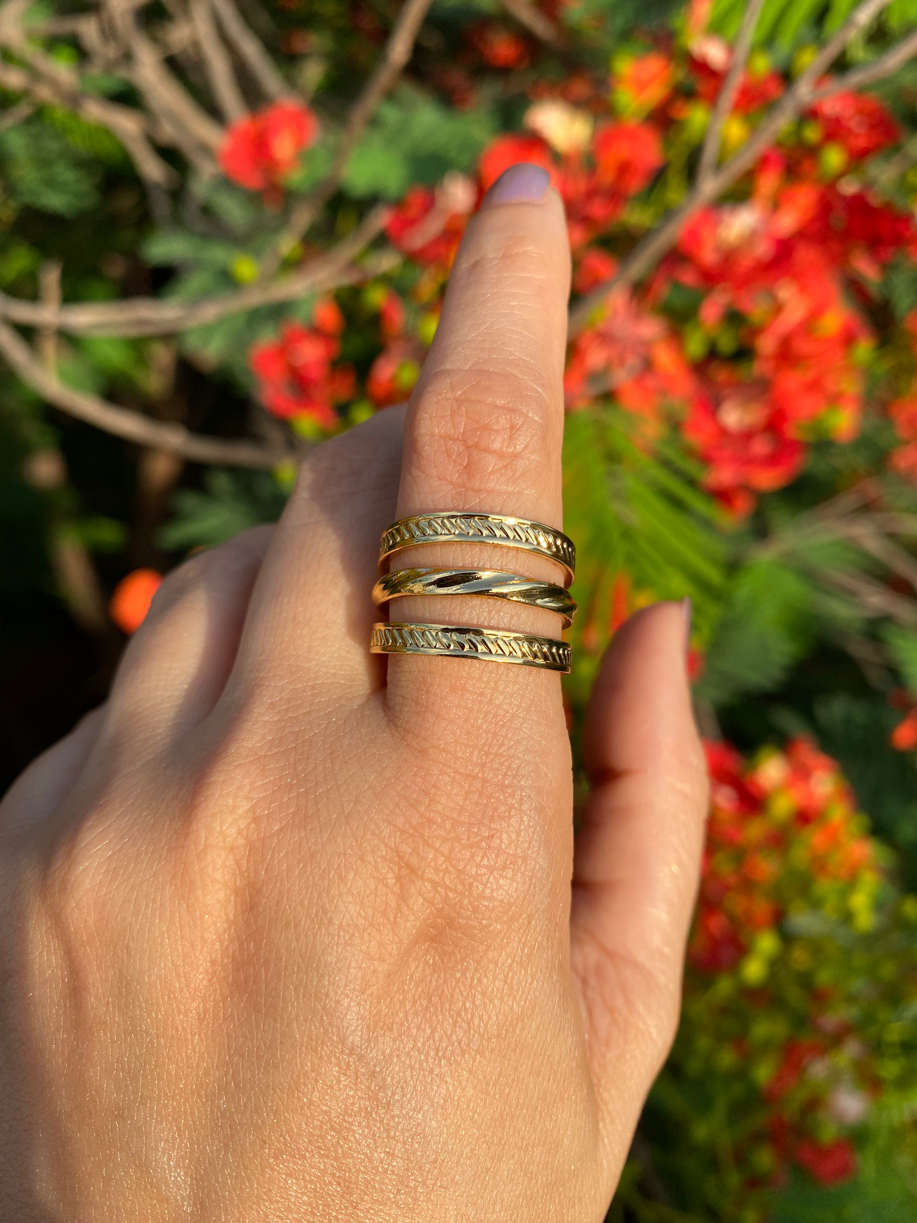 Crossroads Adjustable Ring