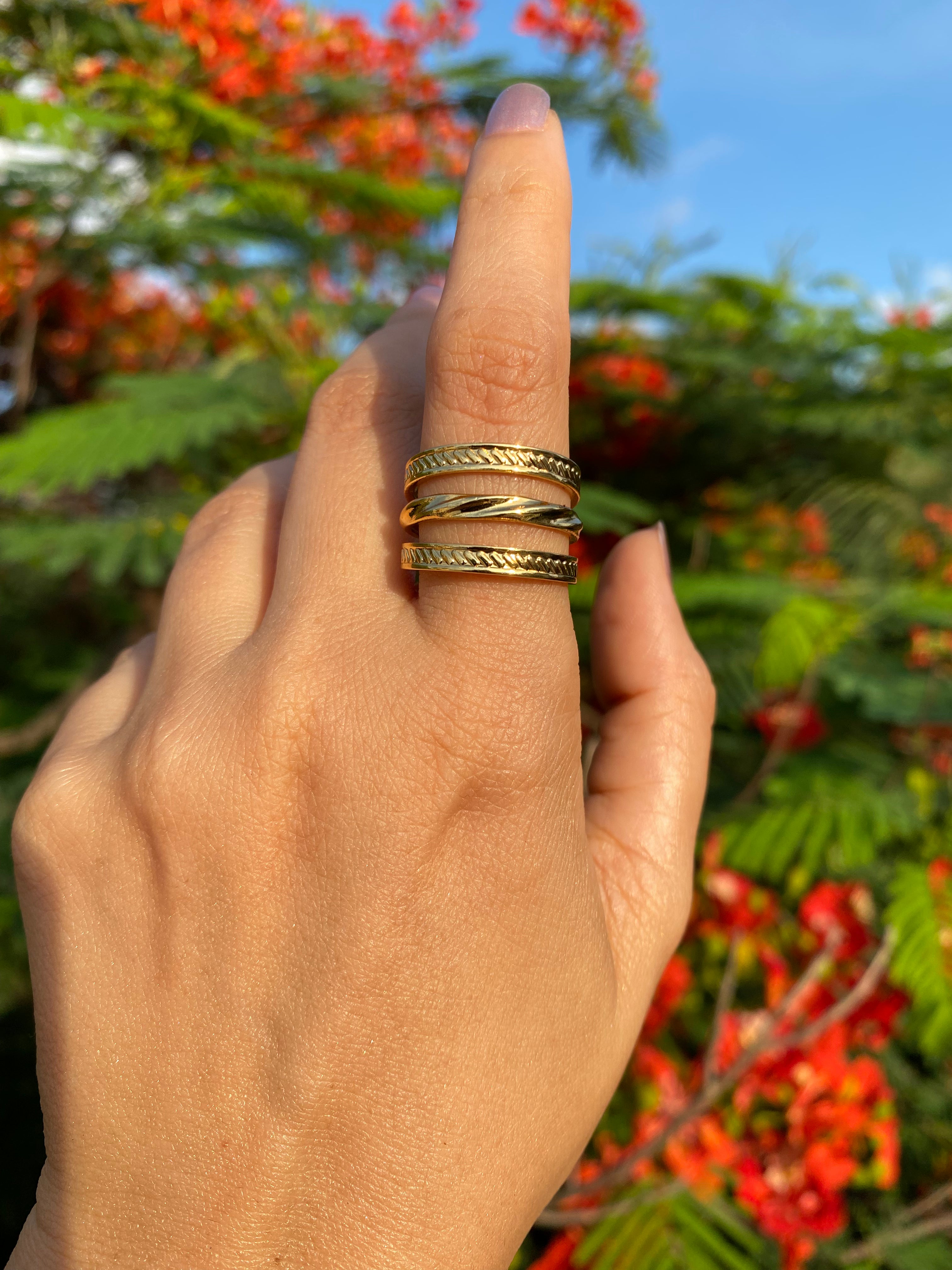 Crossroads Adjustable Ring