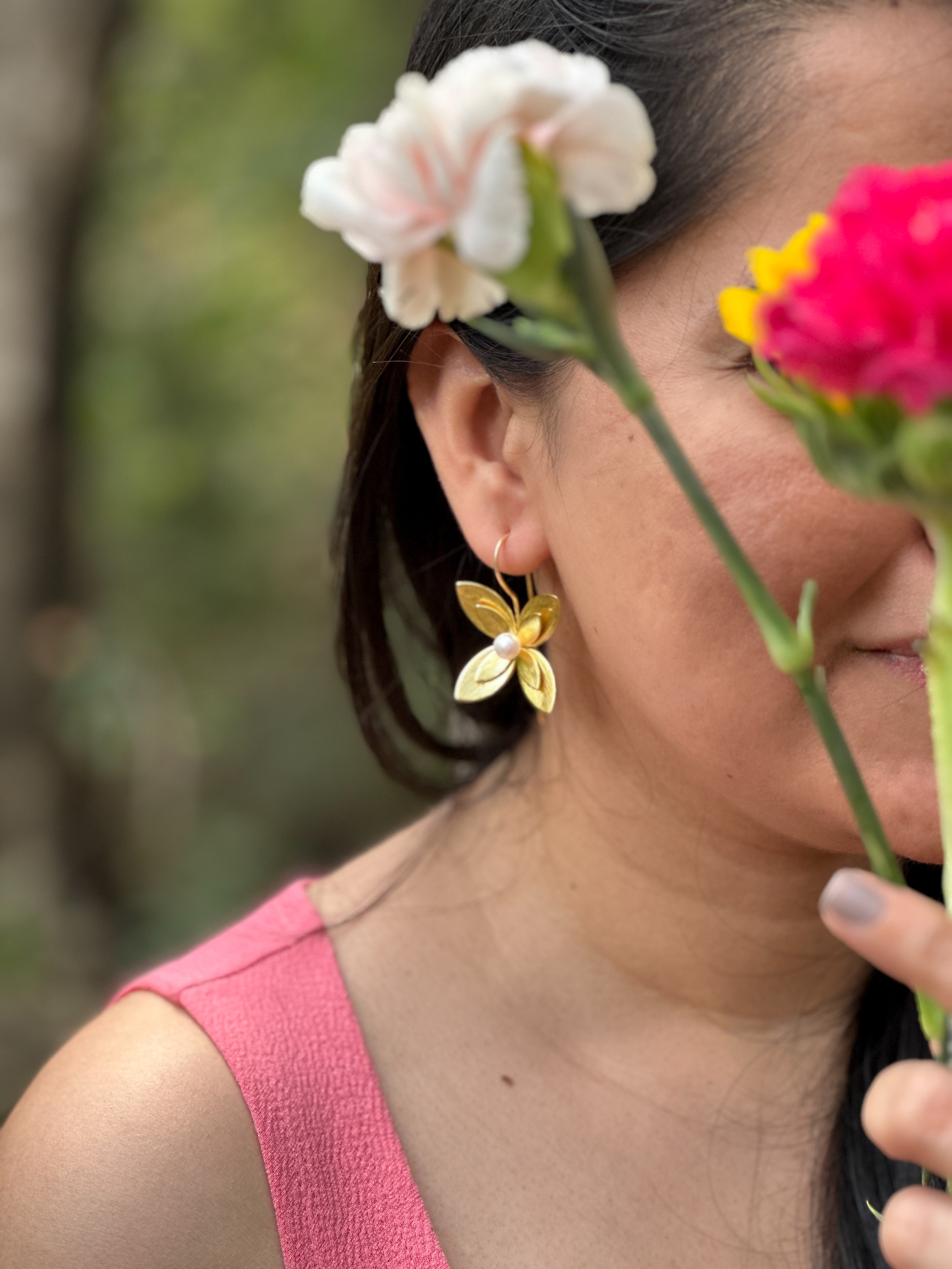 Jashn - Floral Slider Earrings (Small)