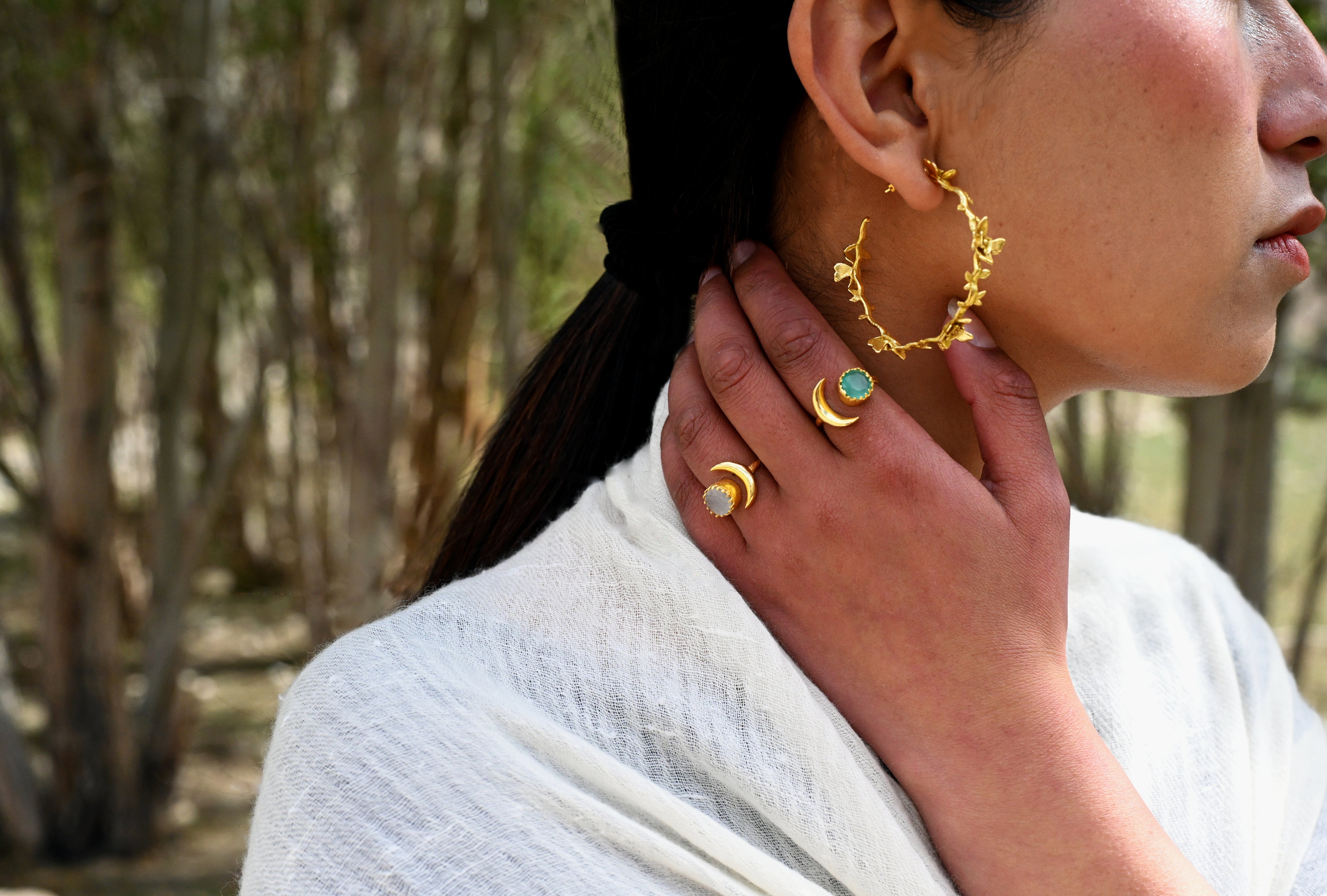Wild Rose Hoops