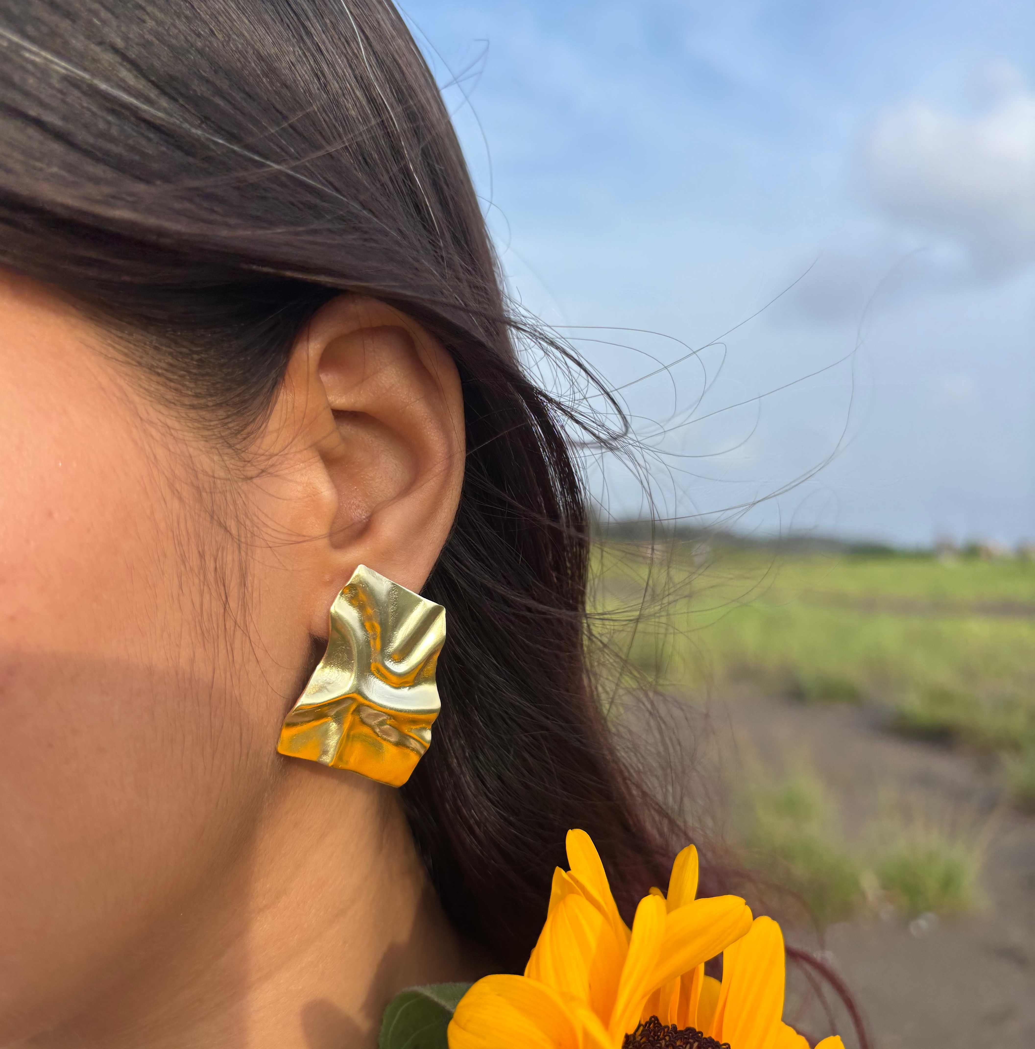 The Abstract Foil Earrings