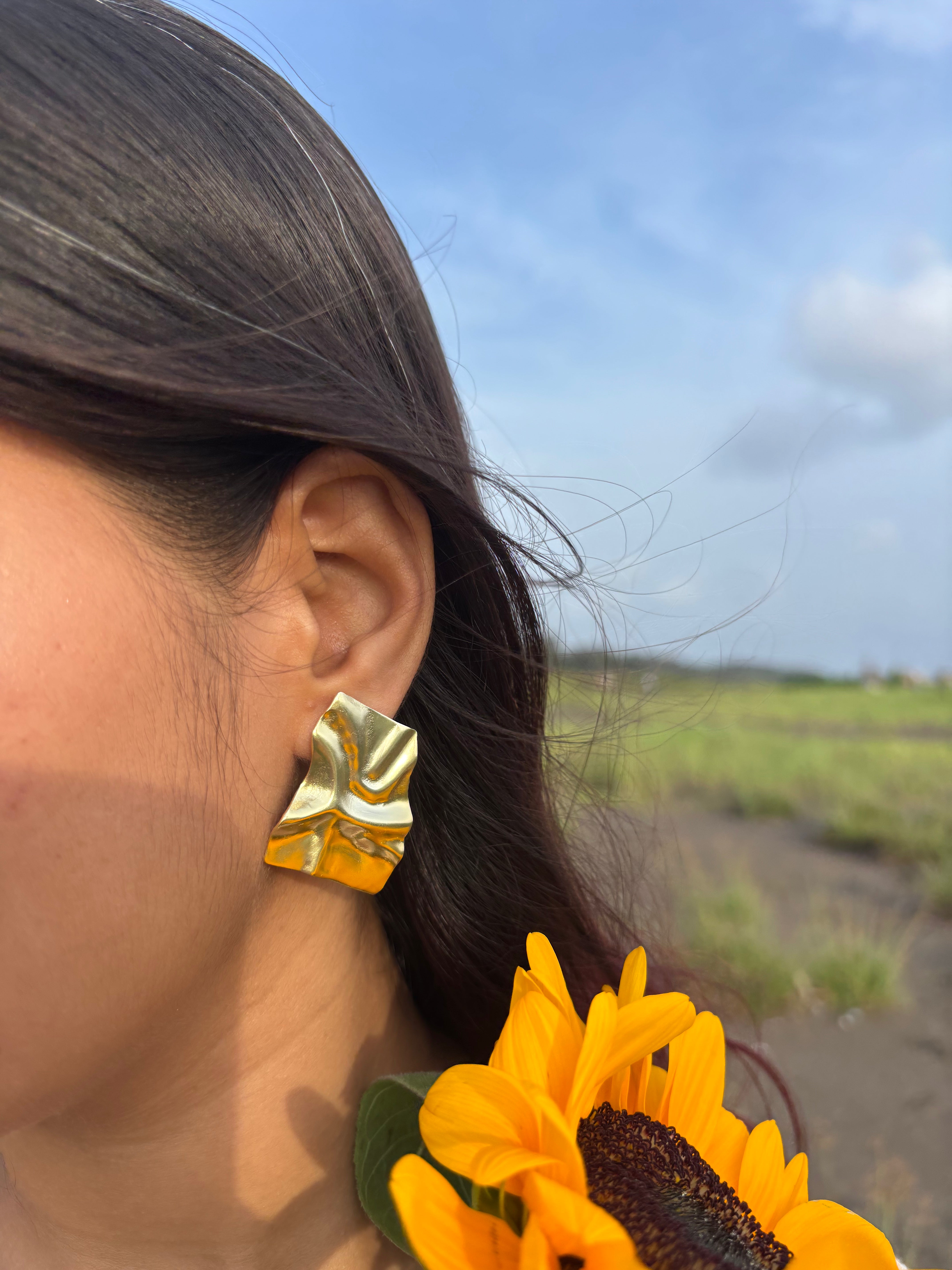 The Abstract Foil Earrings