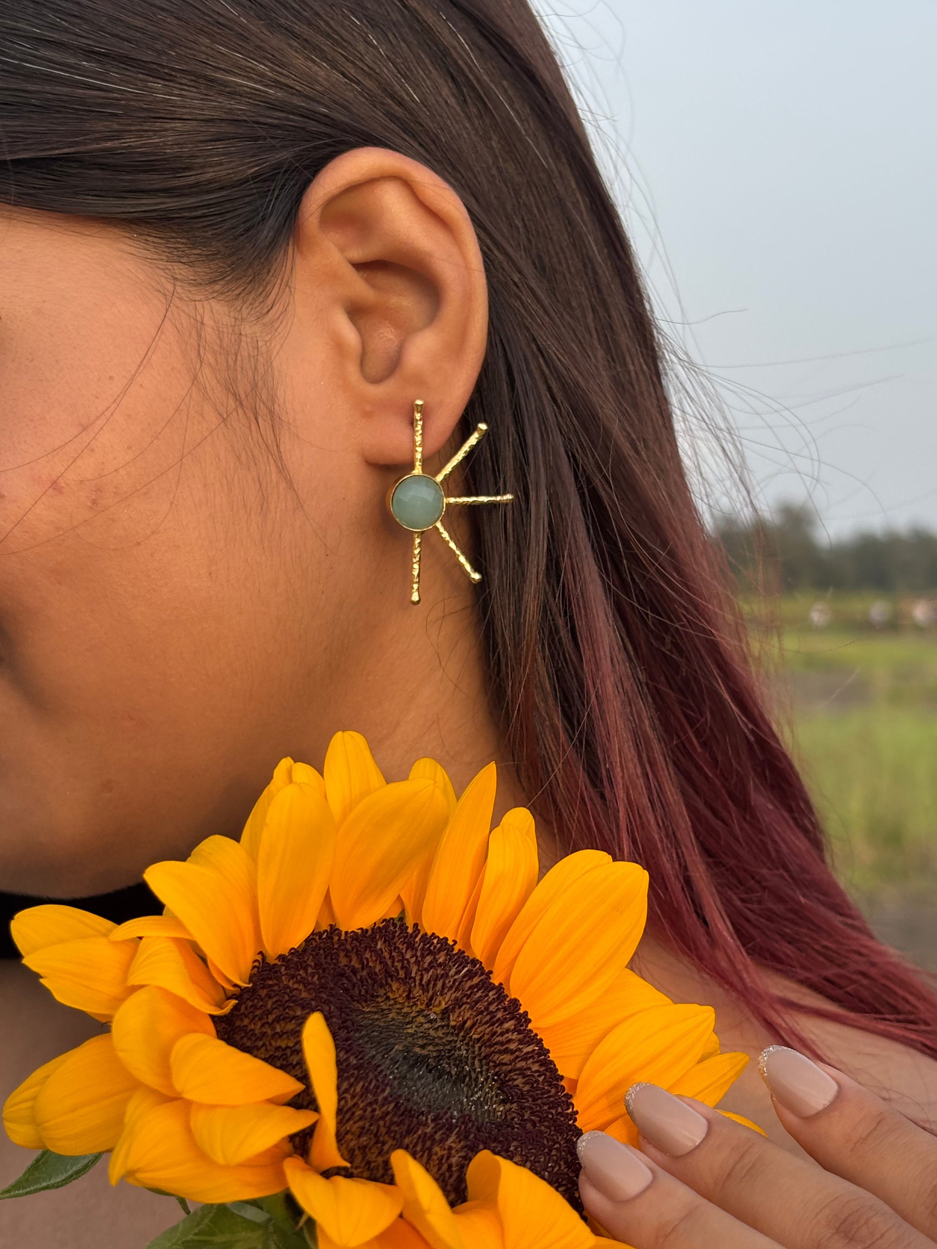 Sunbeam Earrings- Turquoise