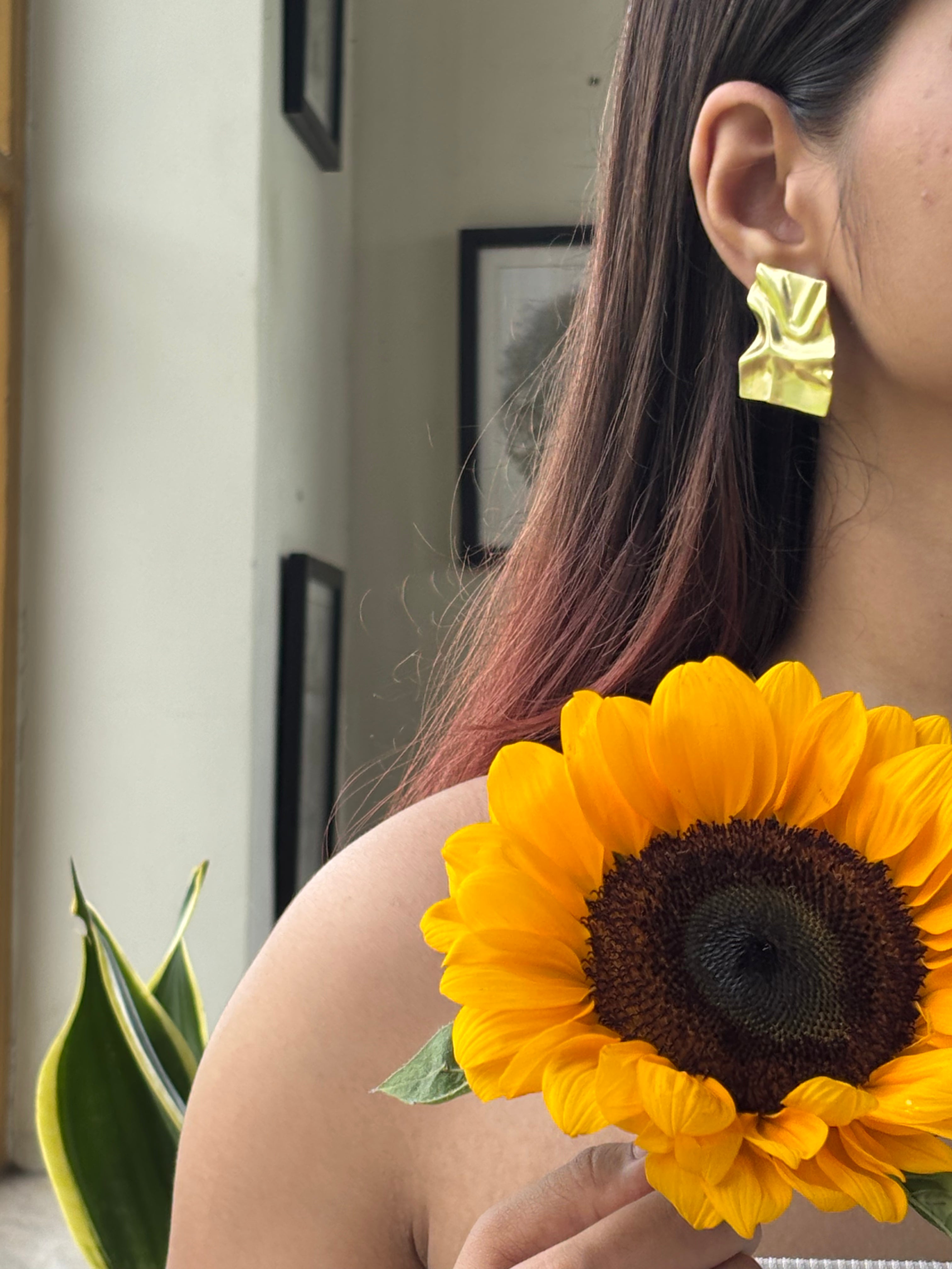 The Abstract Foil Earrings