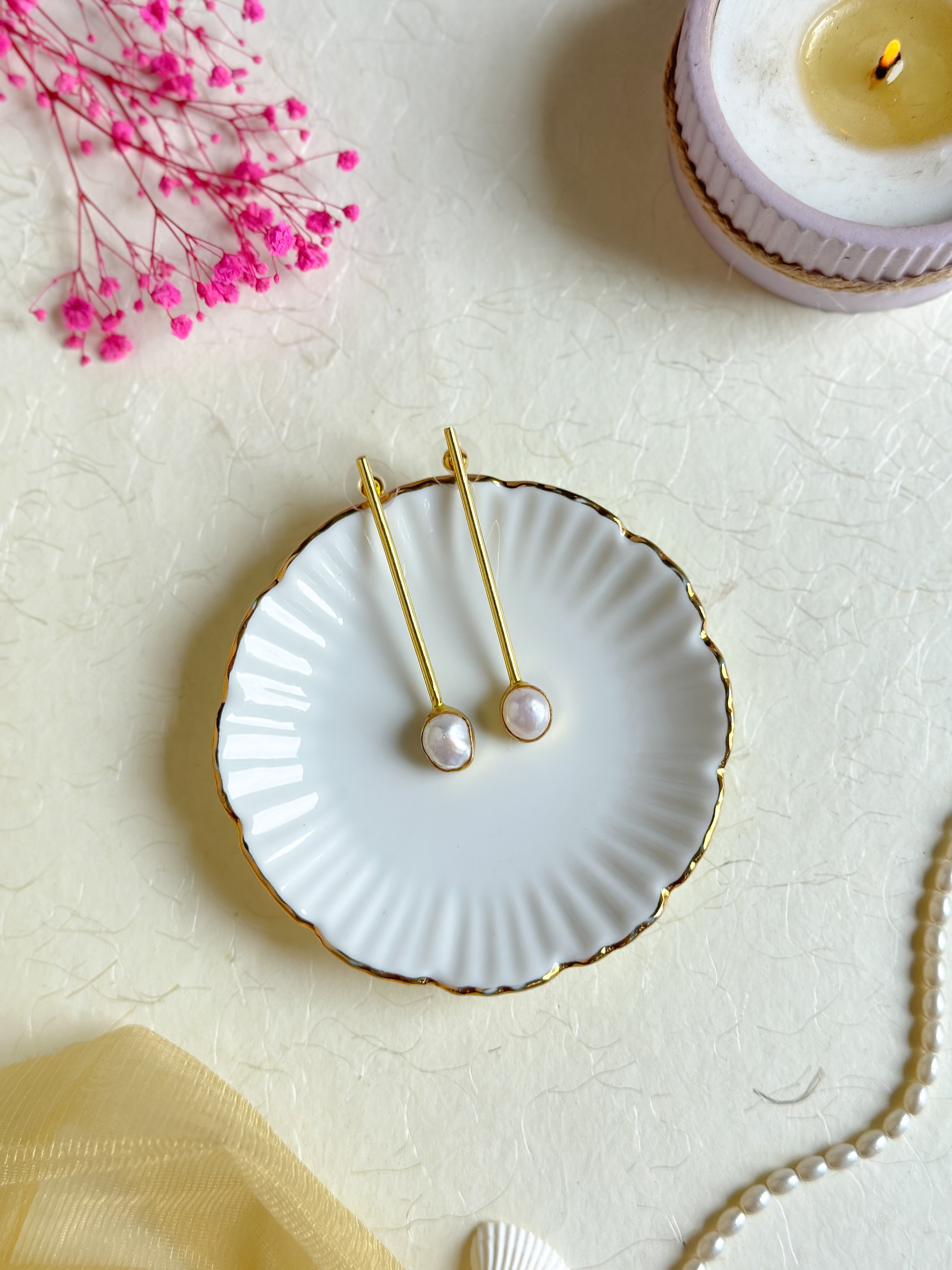 Pearly Drop Earrings