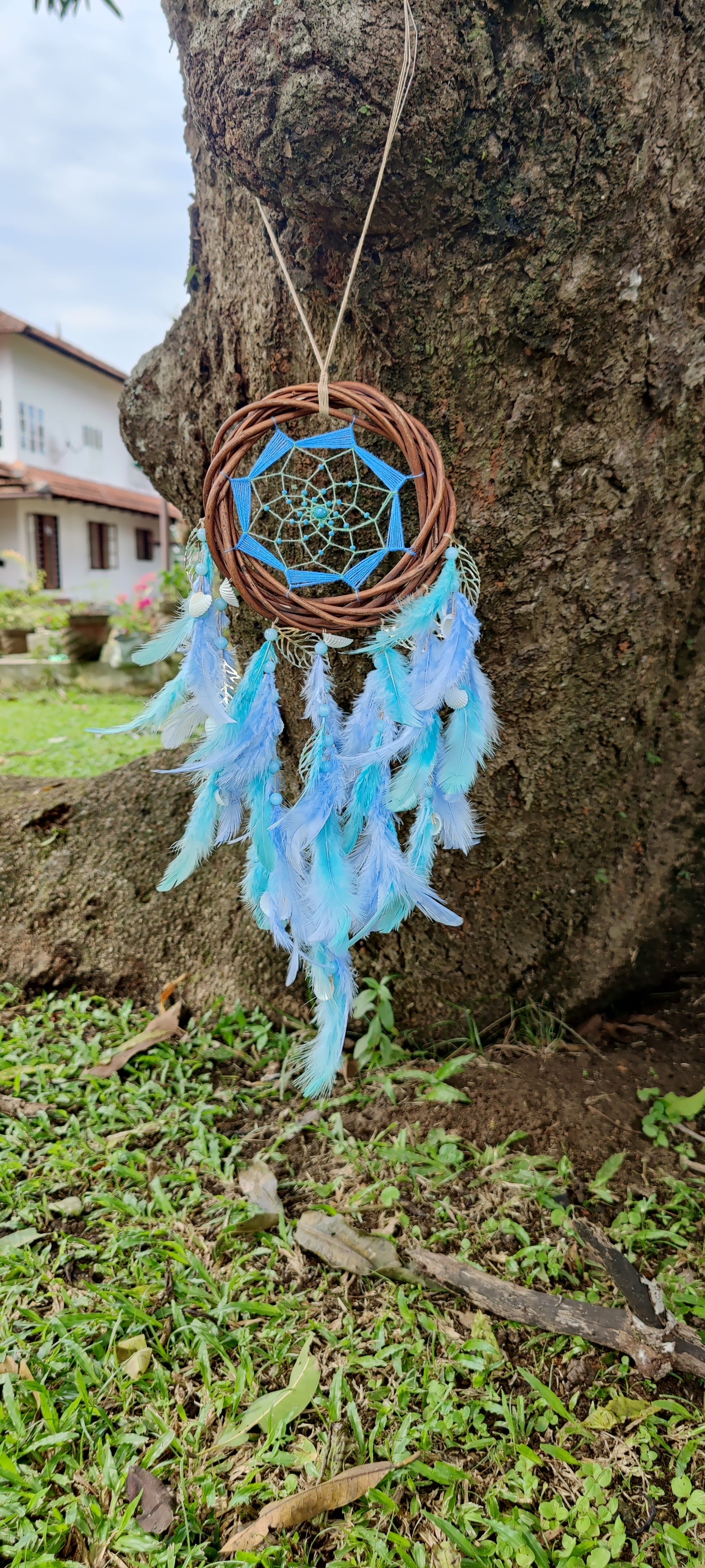 Handmade Dream Catcher White Feathers