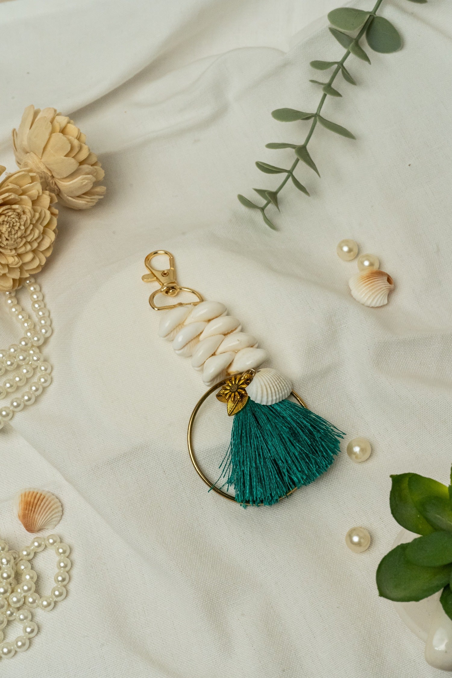 Tassel Bag Charm - Deep Sea Green