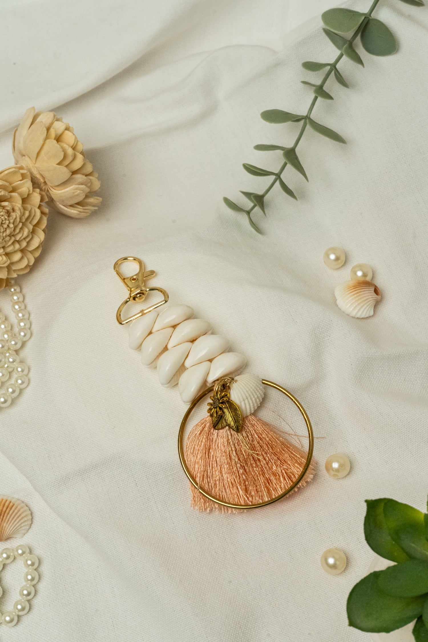 Tassel Bag Charm - Peach