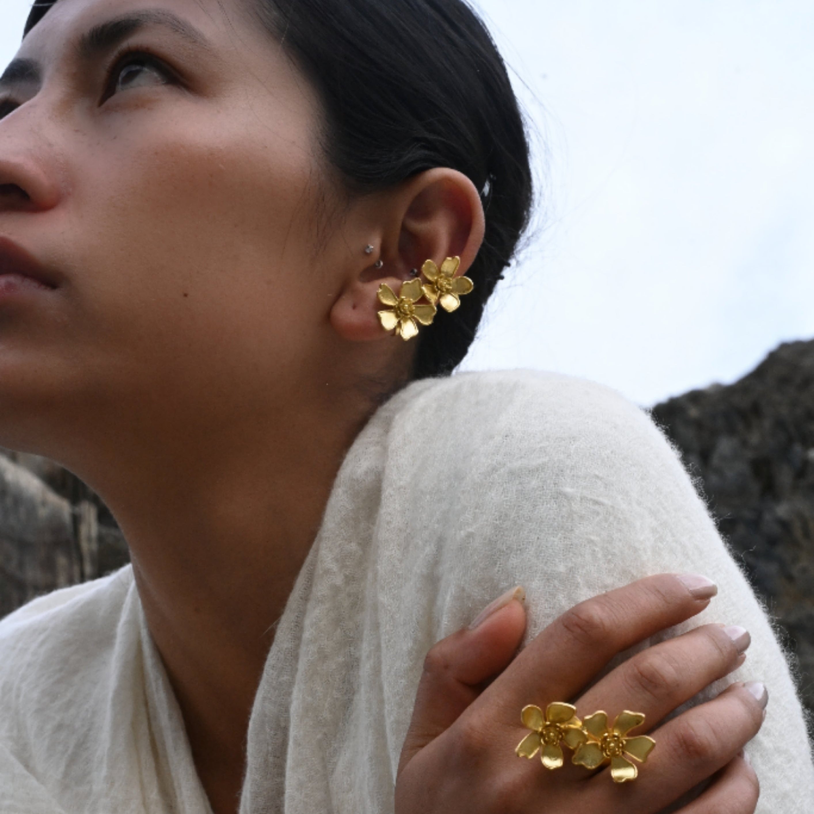 Double Periwinkle Earcuffs (Pair)