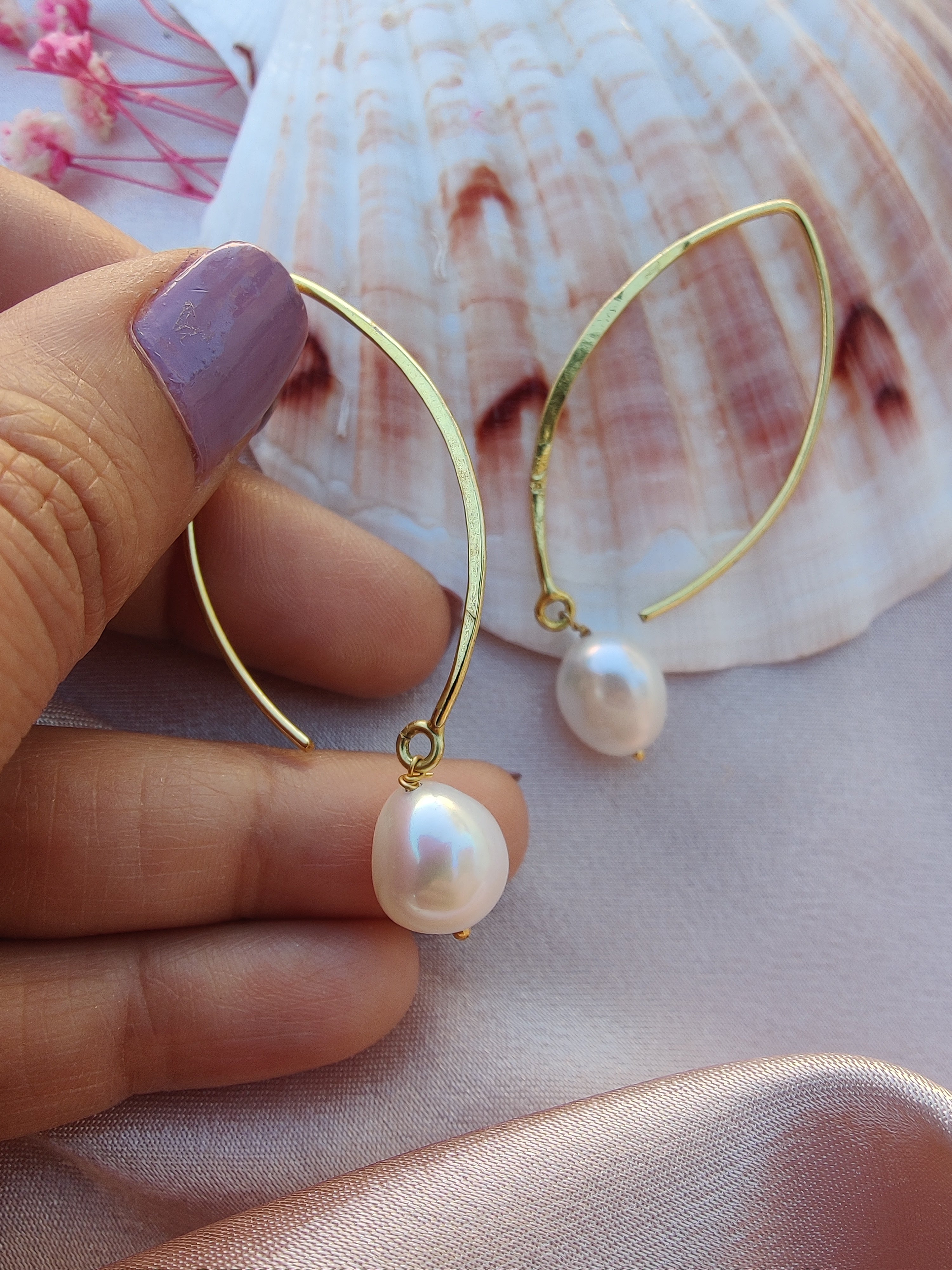 Fishy Pearl Danglers