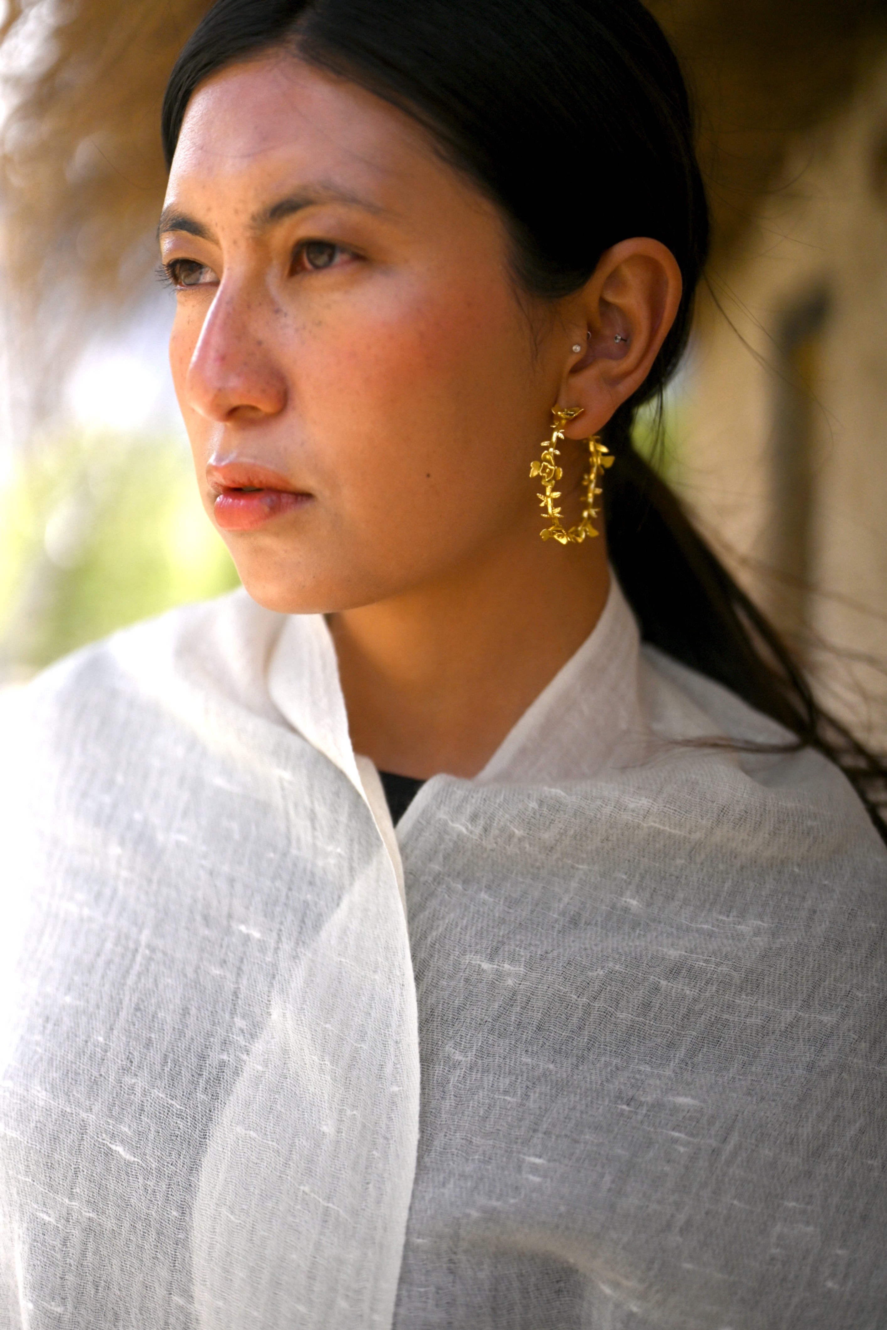 Wild Rose Hoops