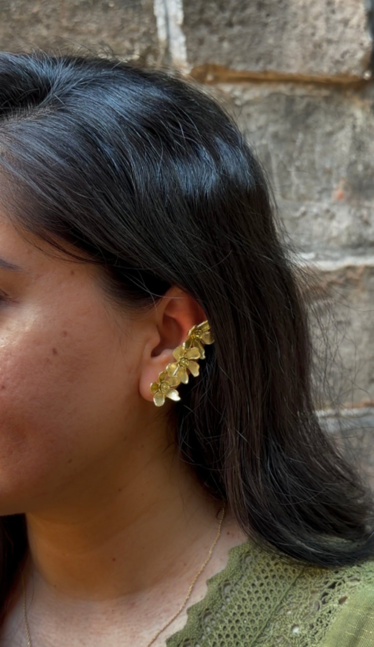 Triple Daisy Earrings/Earcuffs