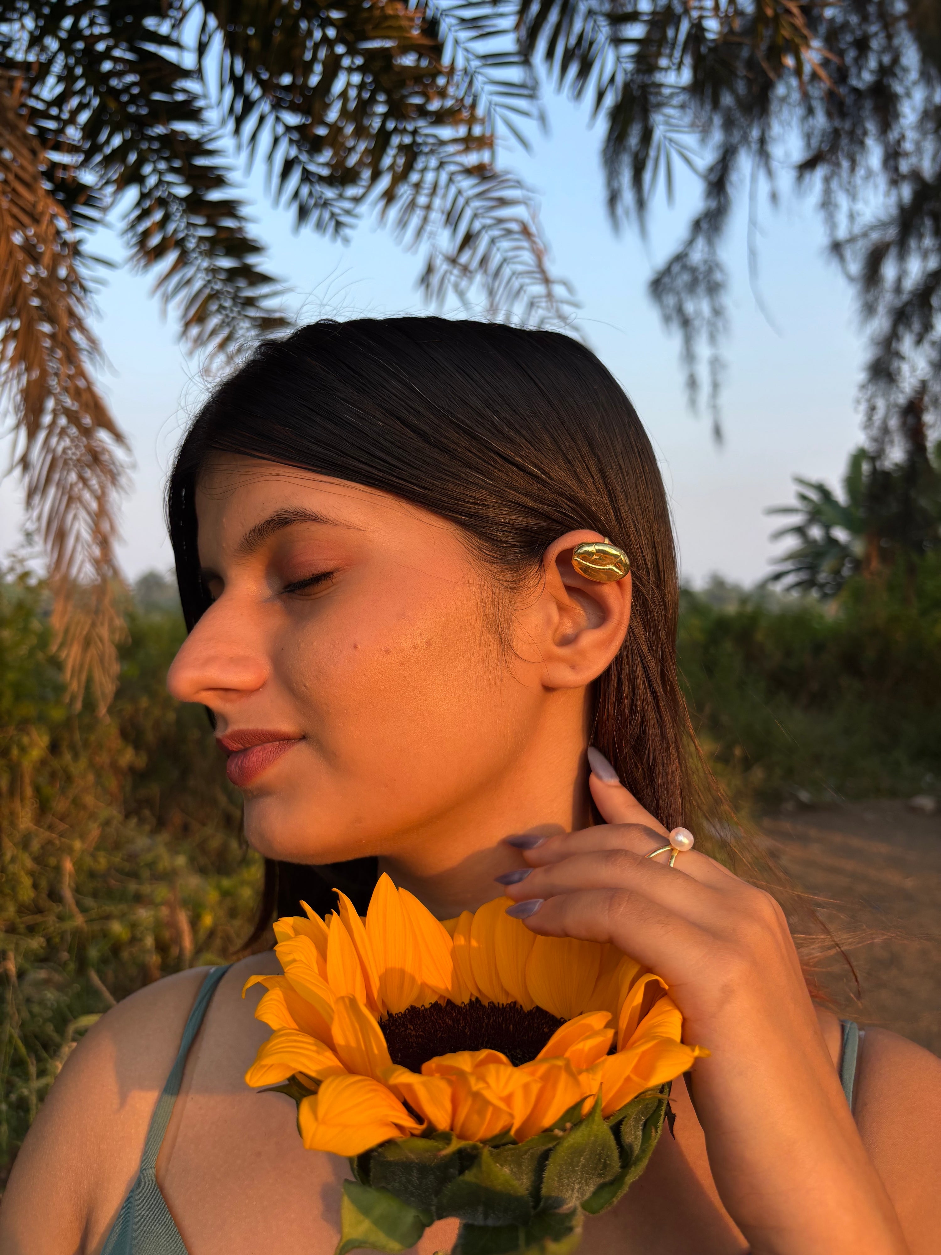 Coffee Bean Earcuffs