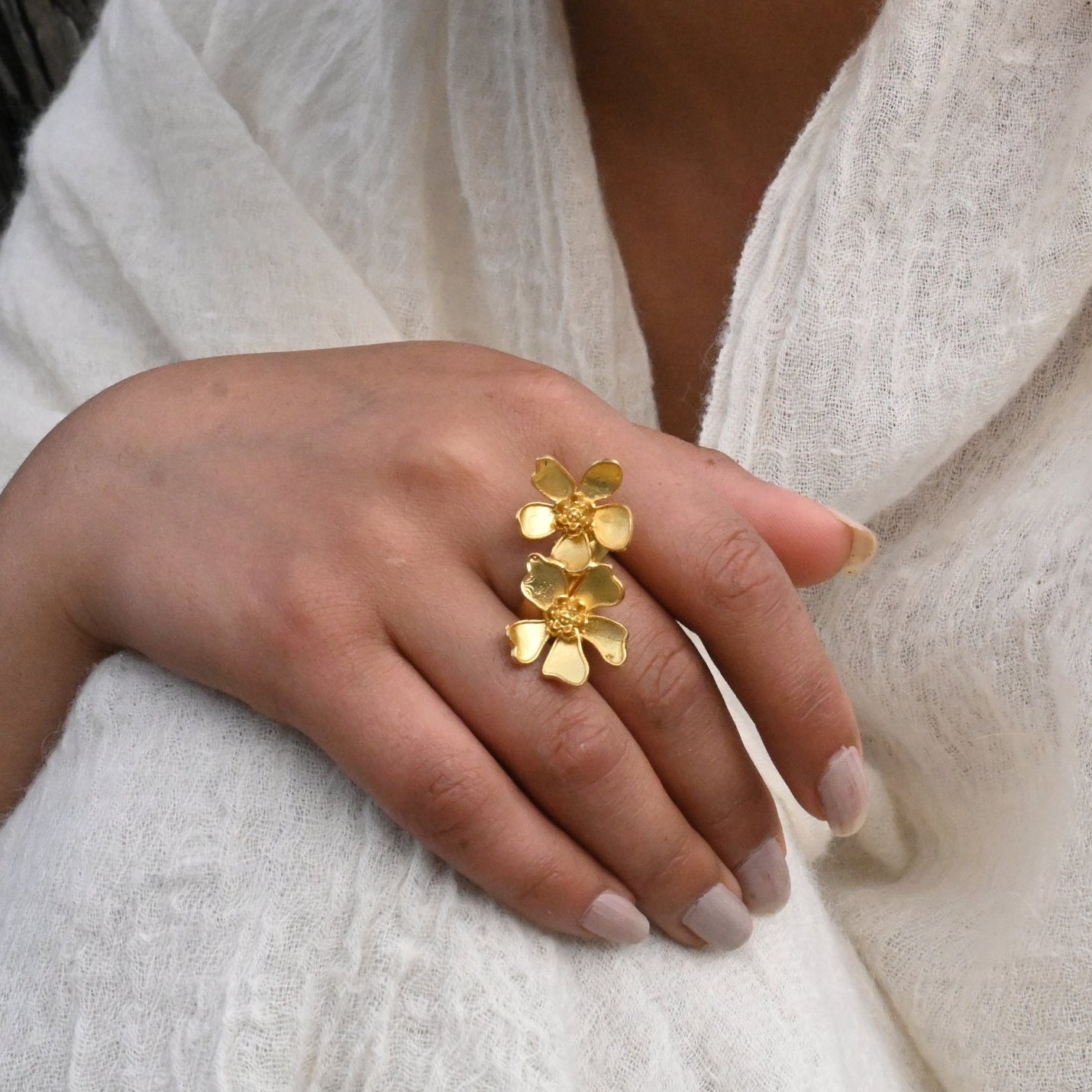 Periwinkle Adjustable Ring