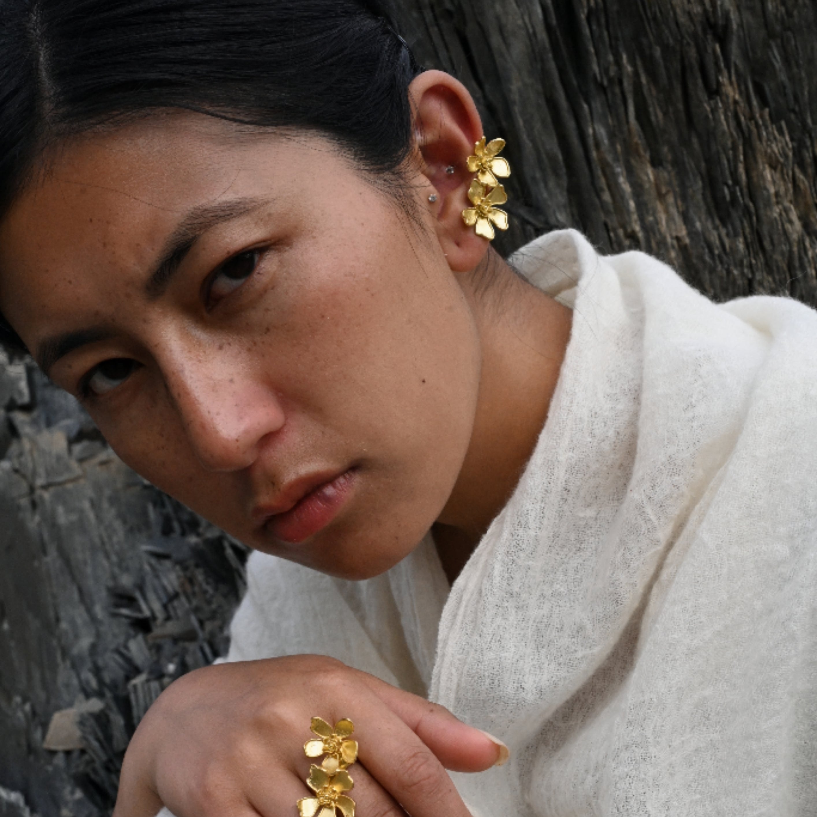 Double Periwinkle Earcuffs (Pair)